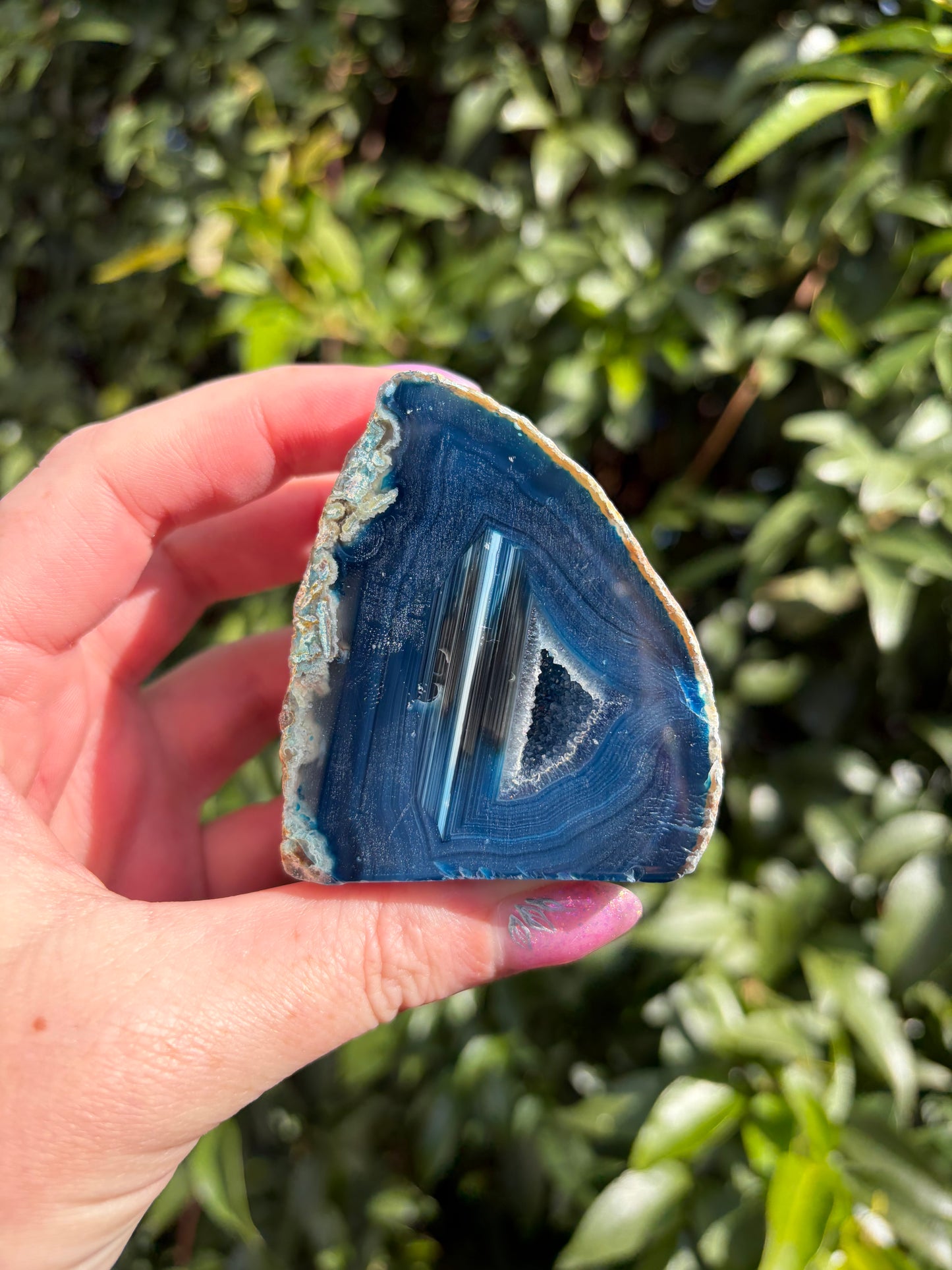 Blue Agate Geode C