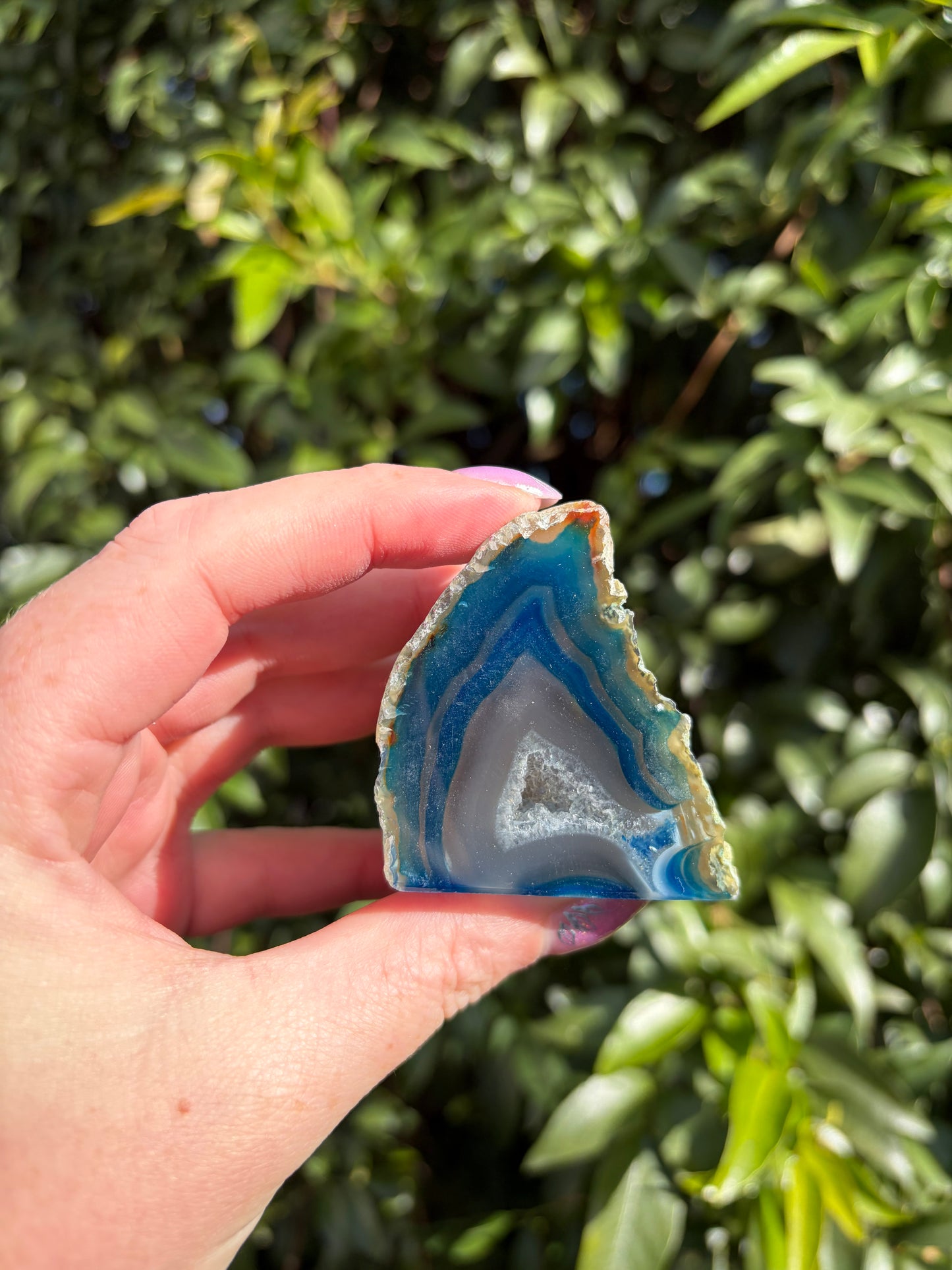 Blue Agate Geode E