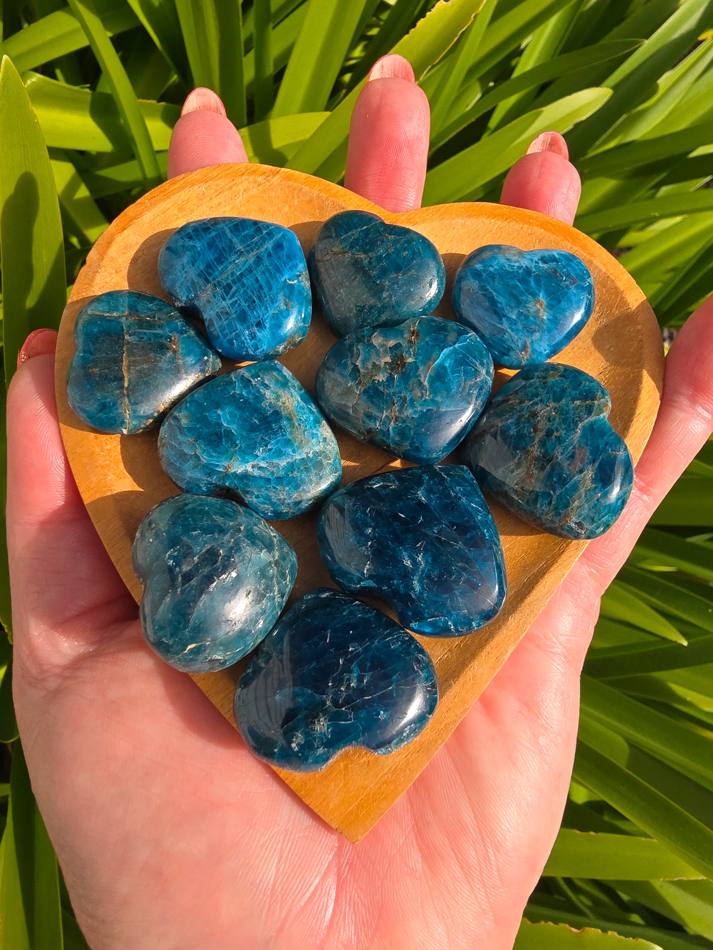 Blue Apatite Small Heart