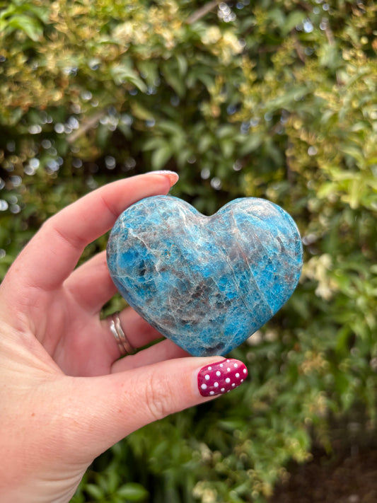 Blue Apatite Heart A