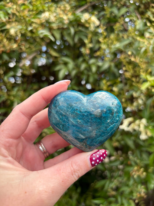 Blue Apatite Heart B