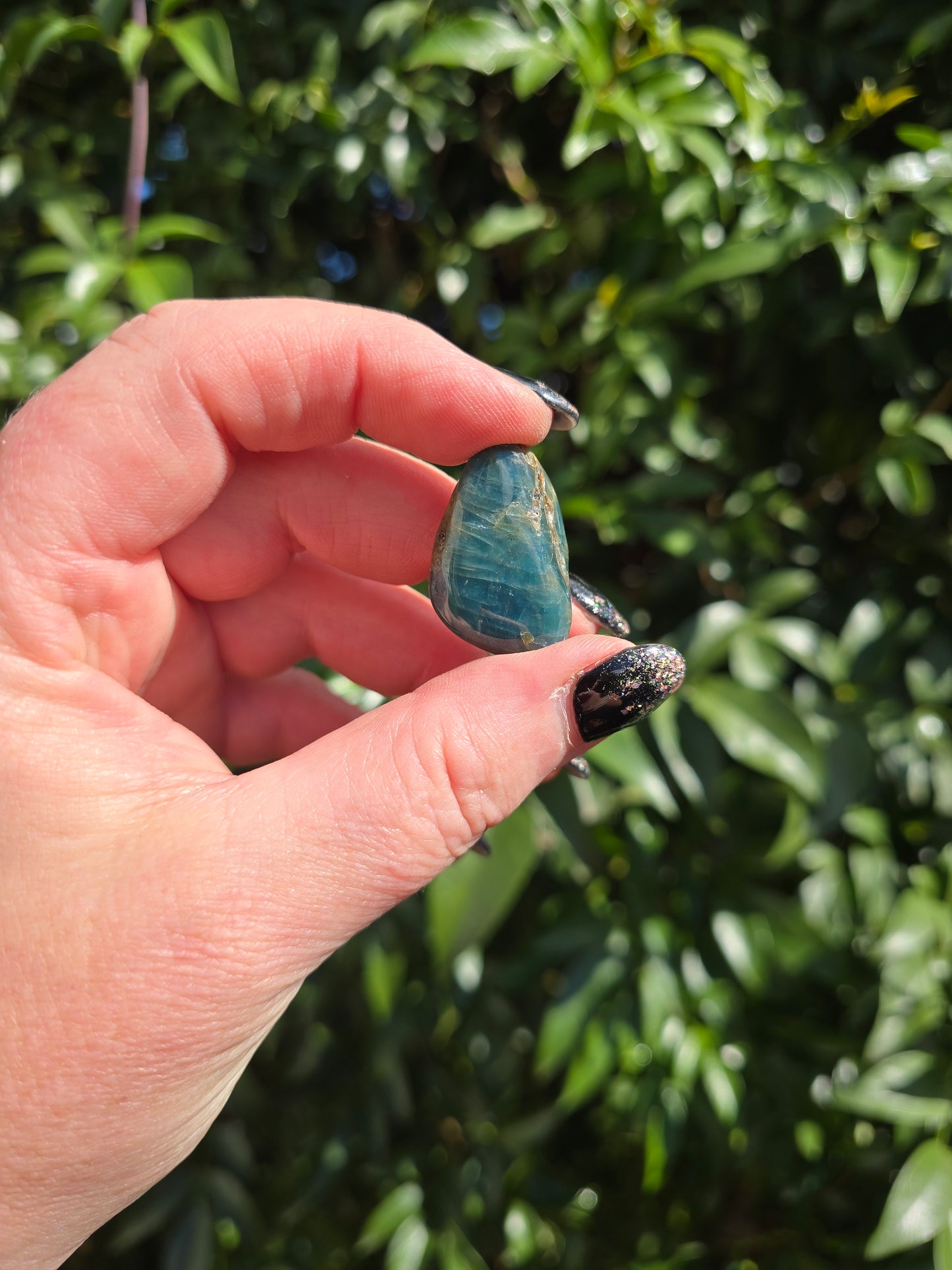 Blue Apatite Tumbled Stone