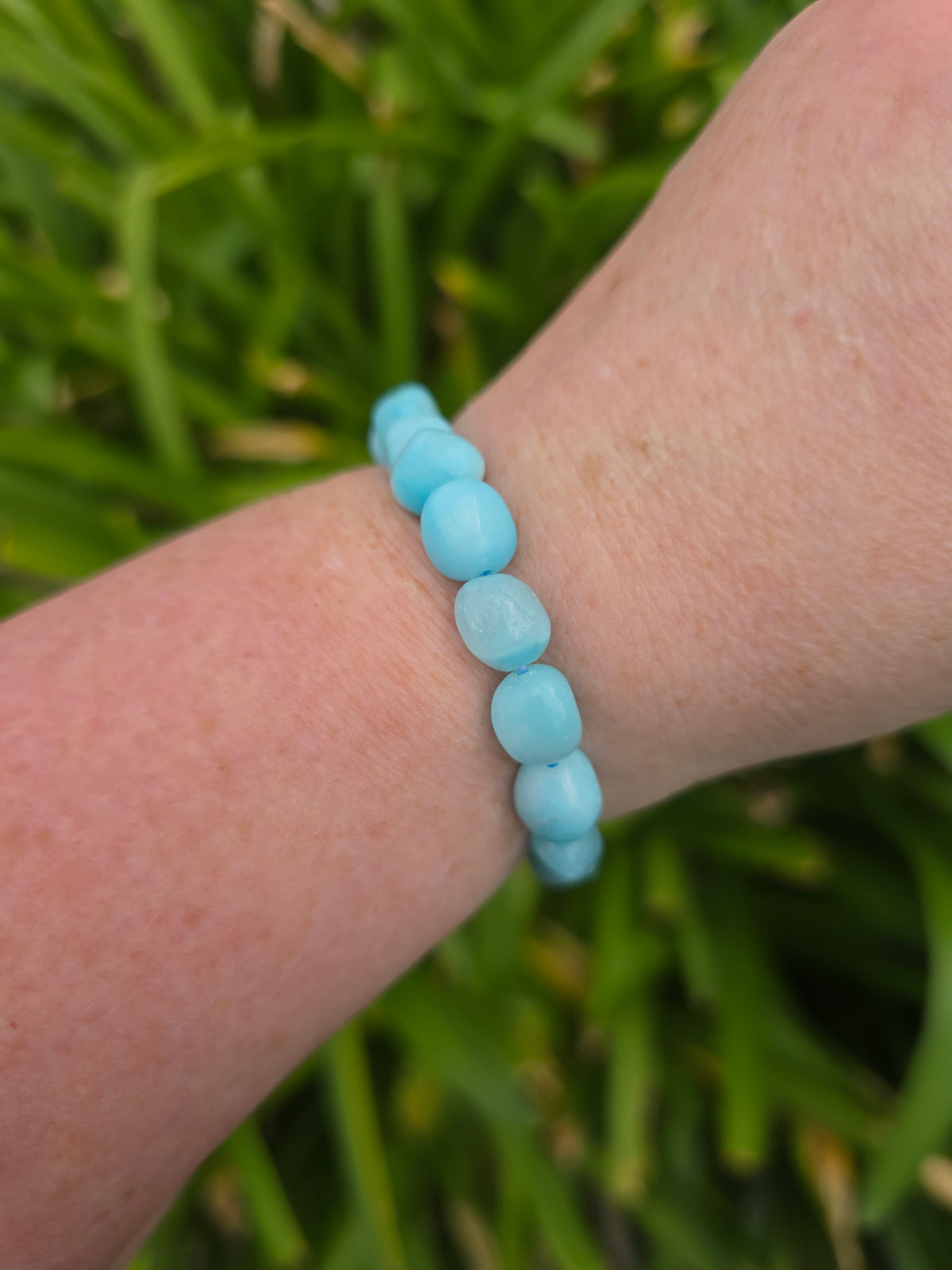 Blue Aragonite | Nugget Bead Bracelet 8 mm