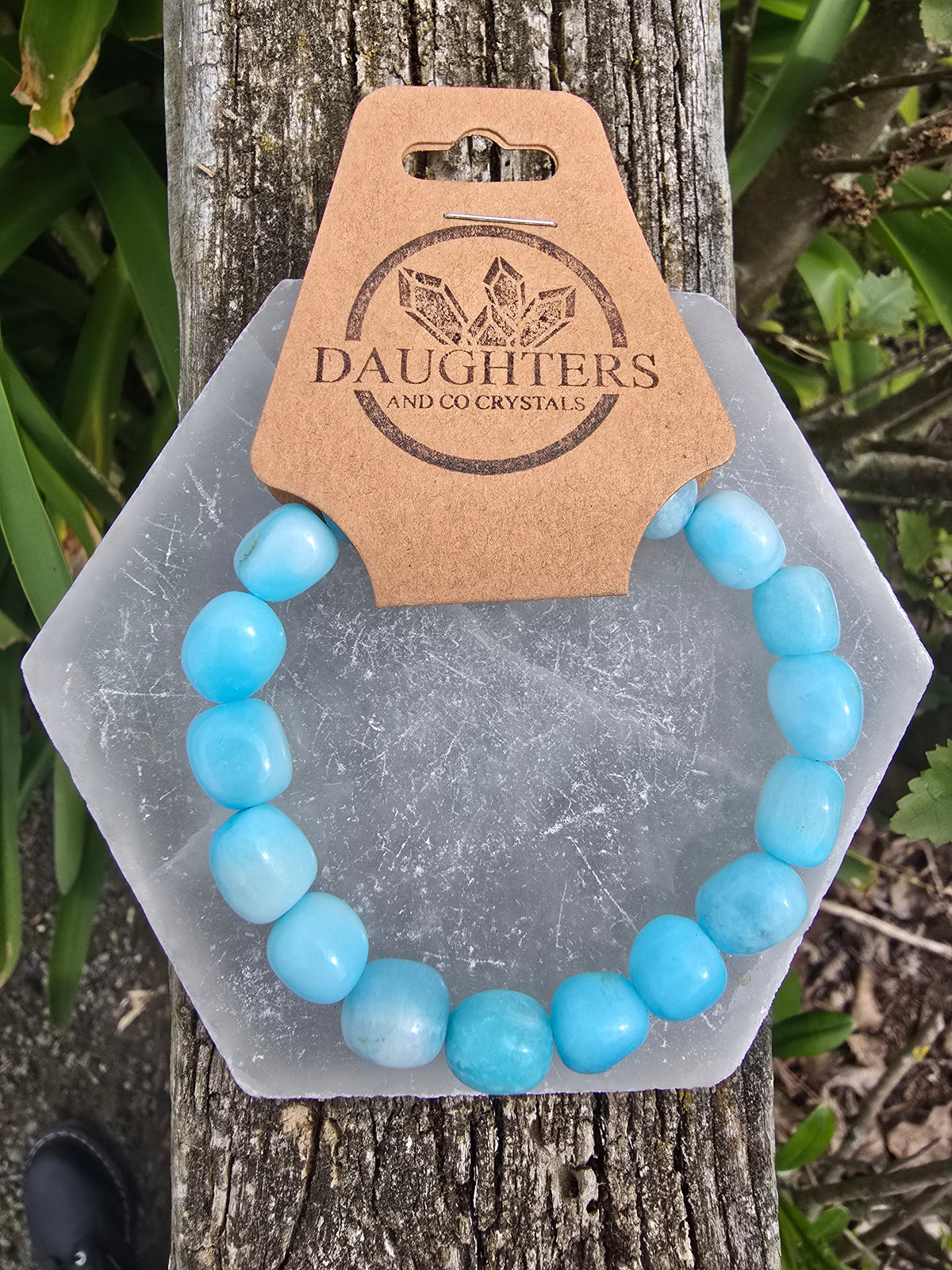 Blue Aragonite | Nugget Bead Bracelet 8 mm