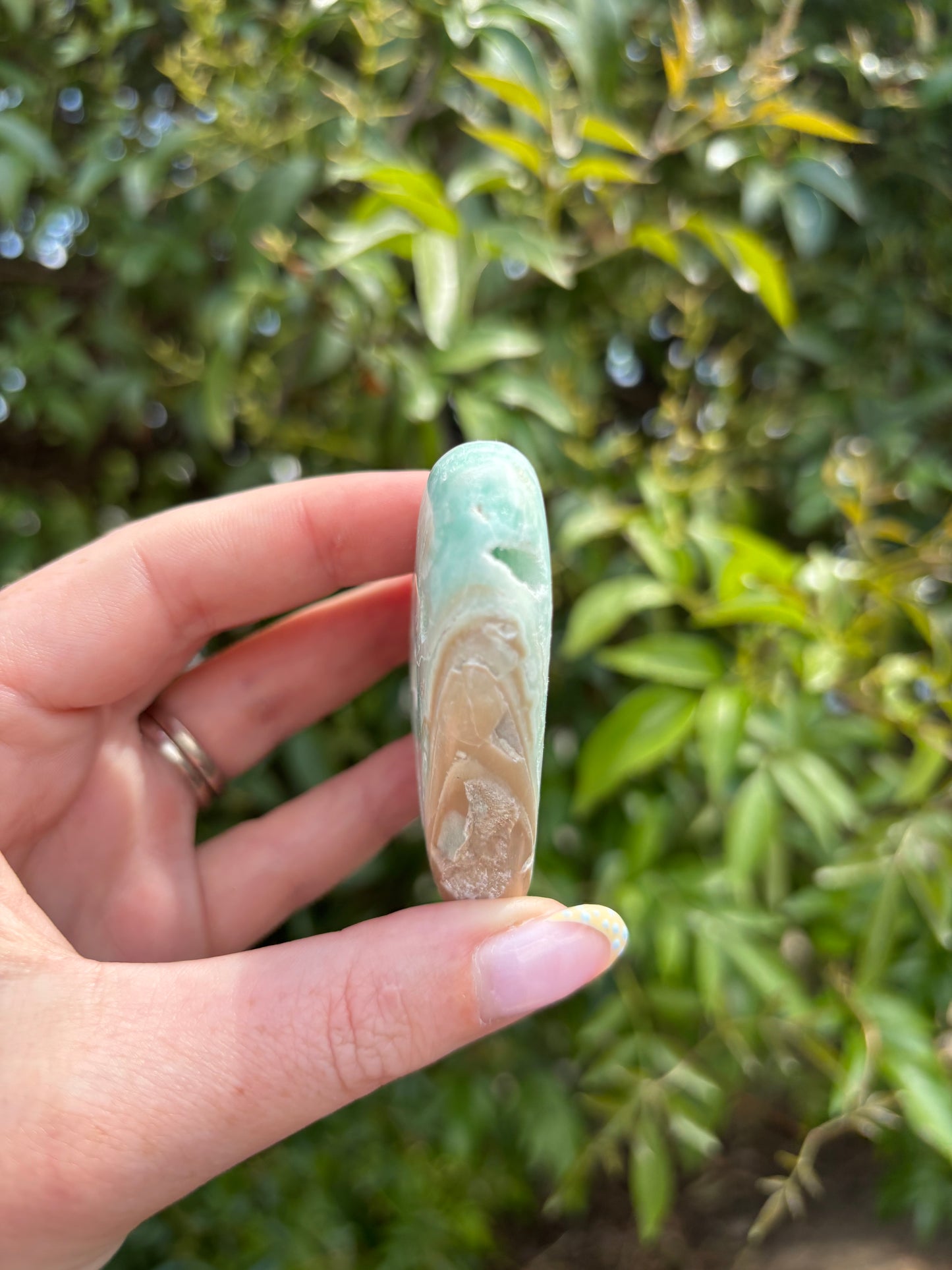 Blue Aragonite Heart B
