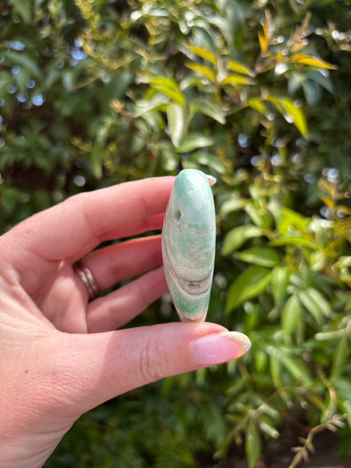 Blue Aragonite Heart D