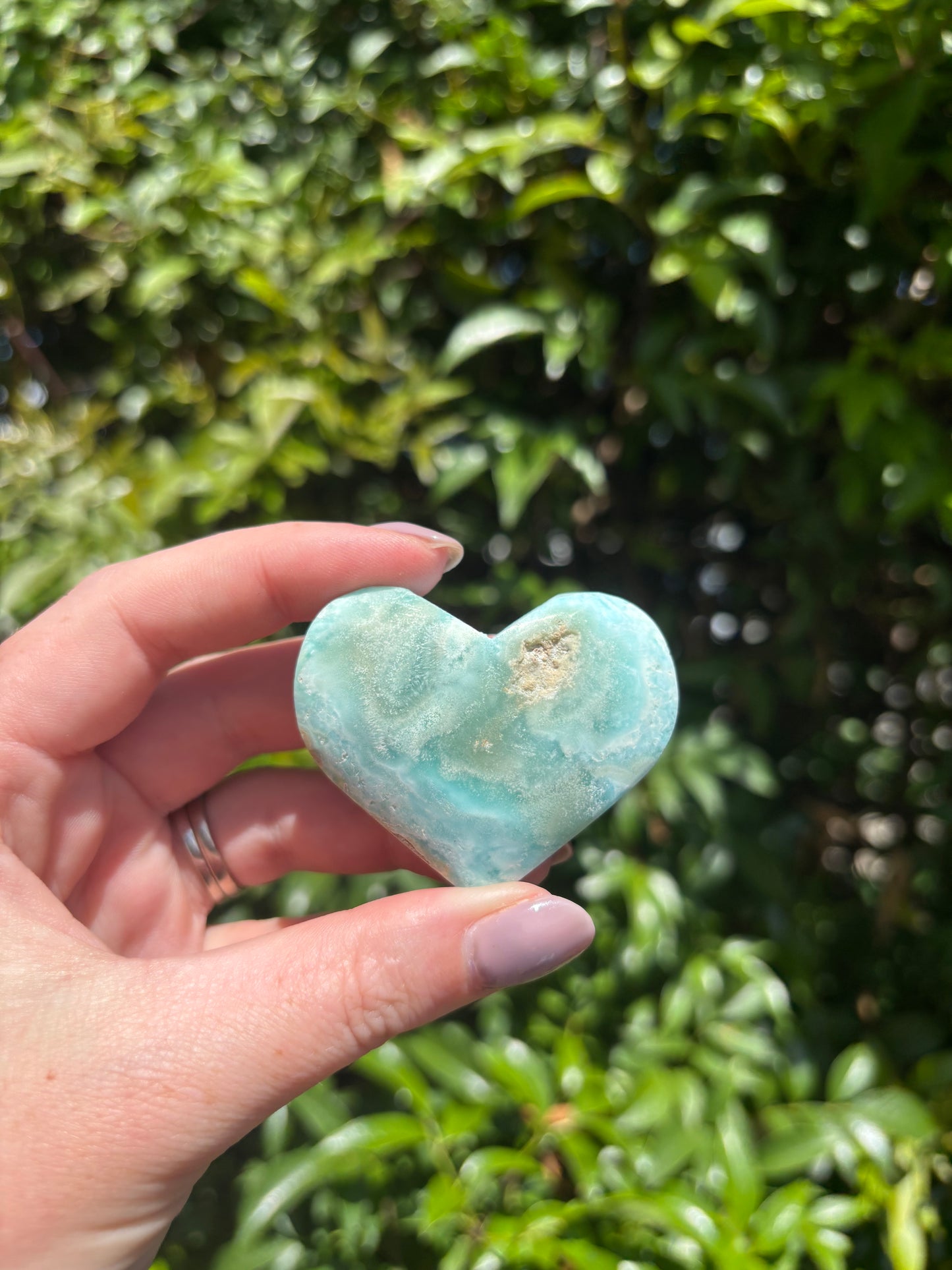Blue Aragonite Heart G