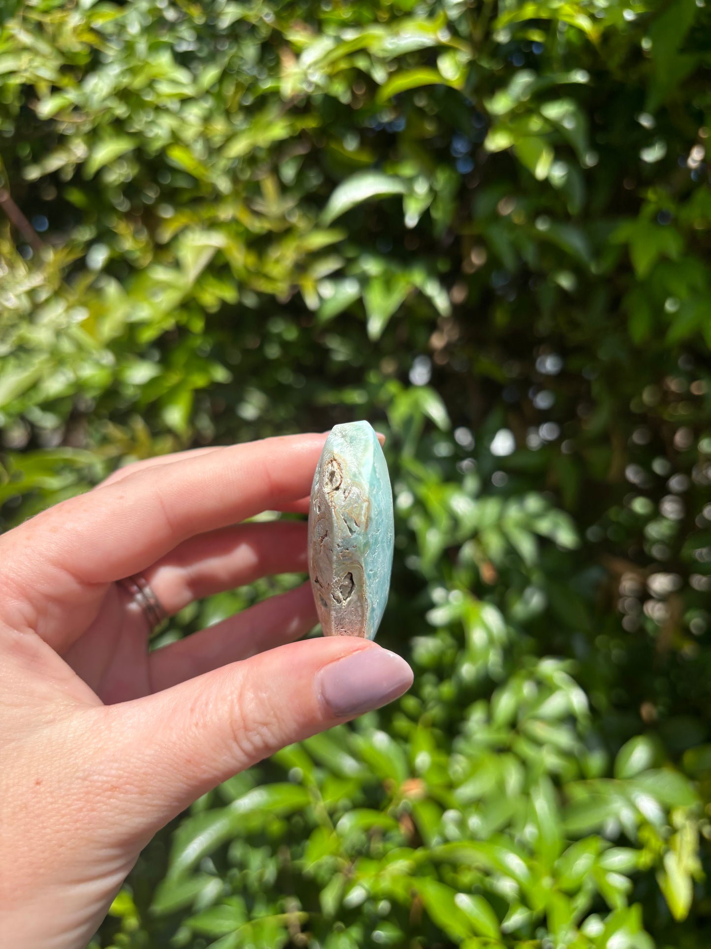 Blue Aragonite Heart G