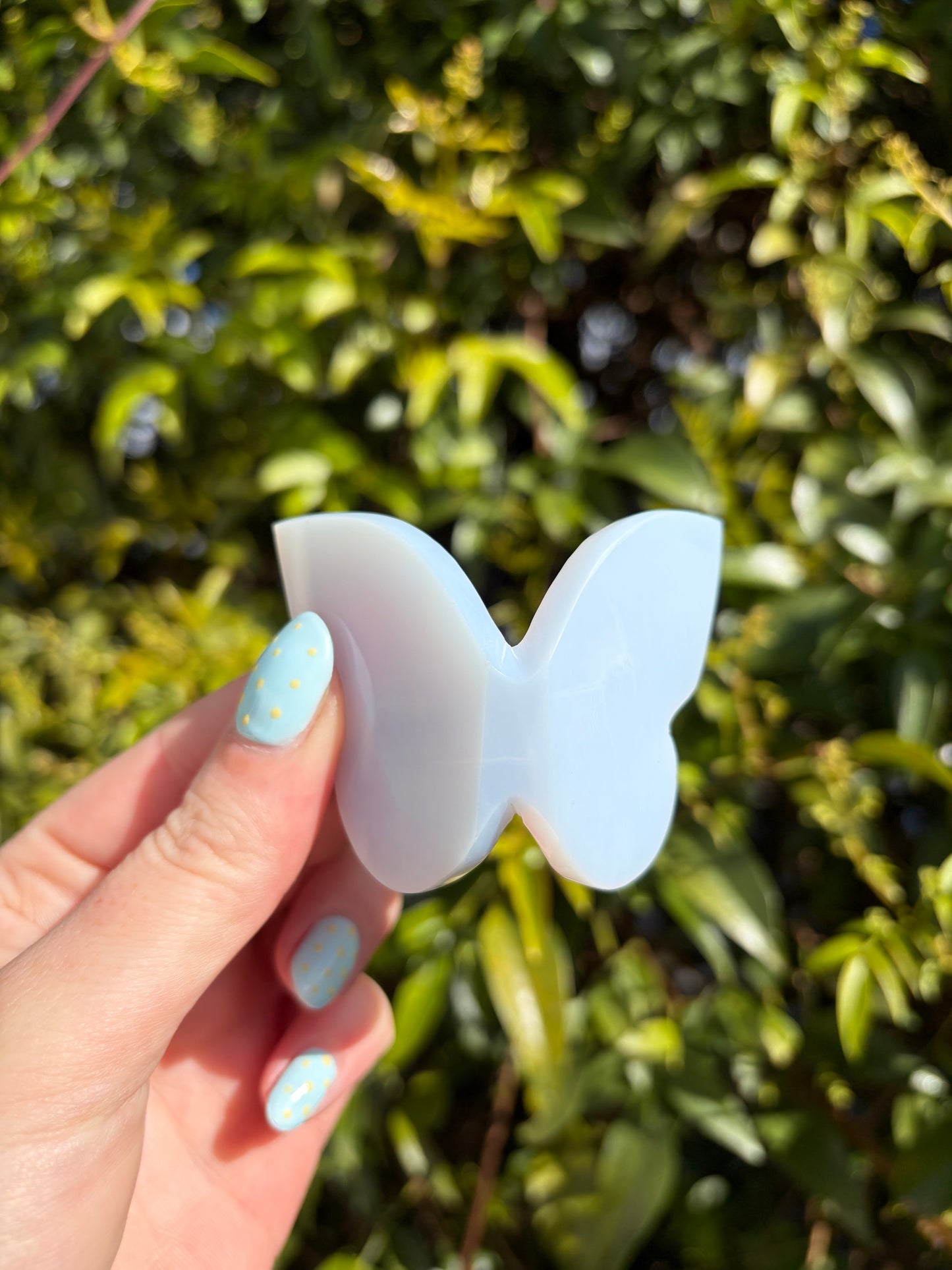 Blue Chalcedony 3D Large Butterfly B