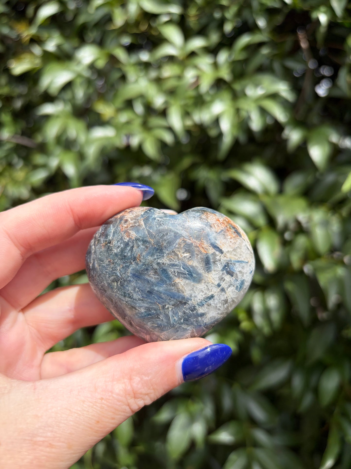 Blue Kyanite & Quartz Heart A