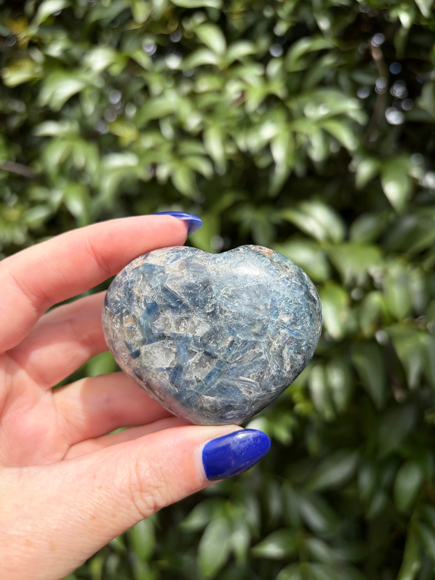 Blue Kyanite & Quartz Heart A