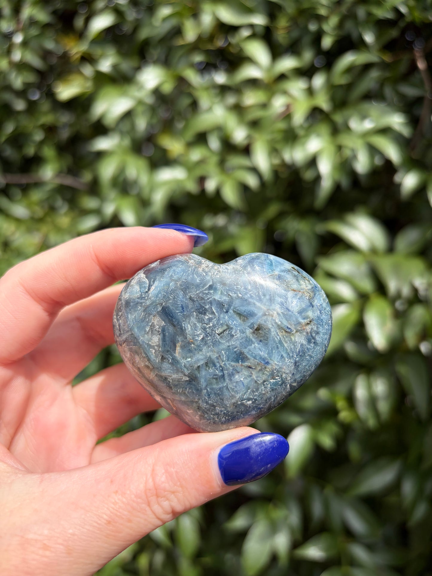 Blue Kyanite & Quartz Heart B