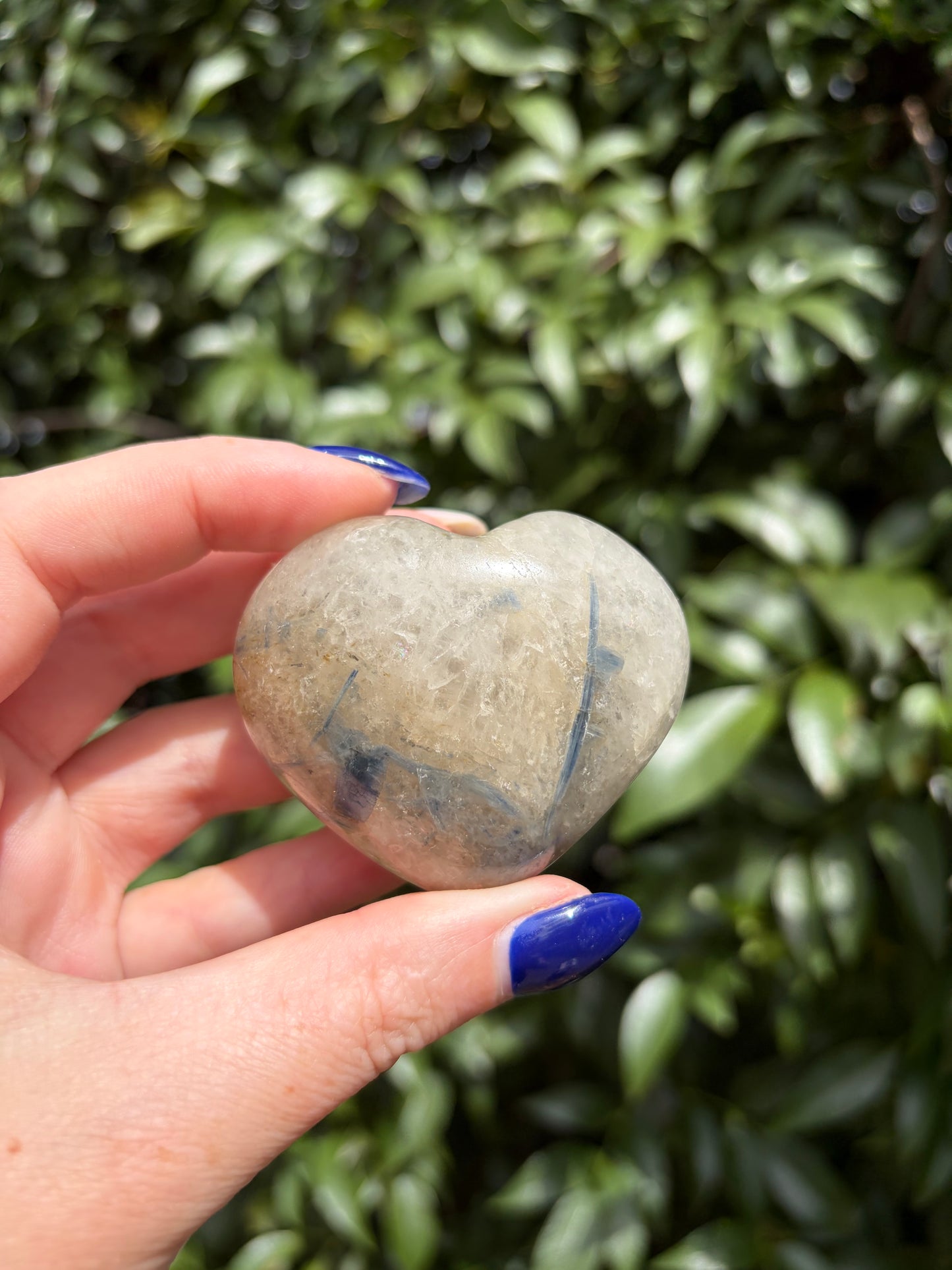 Blue Kyanite & Quartz Heart C
