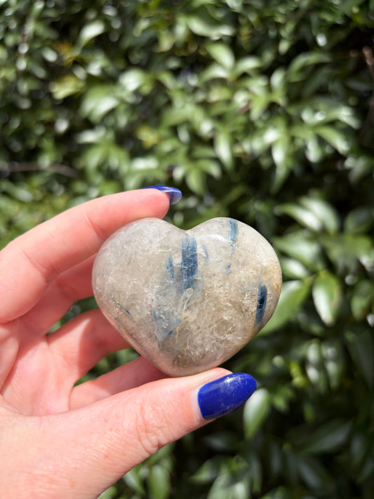 Blue Kyanite & Quartz Heart C