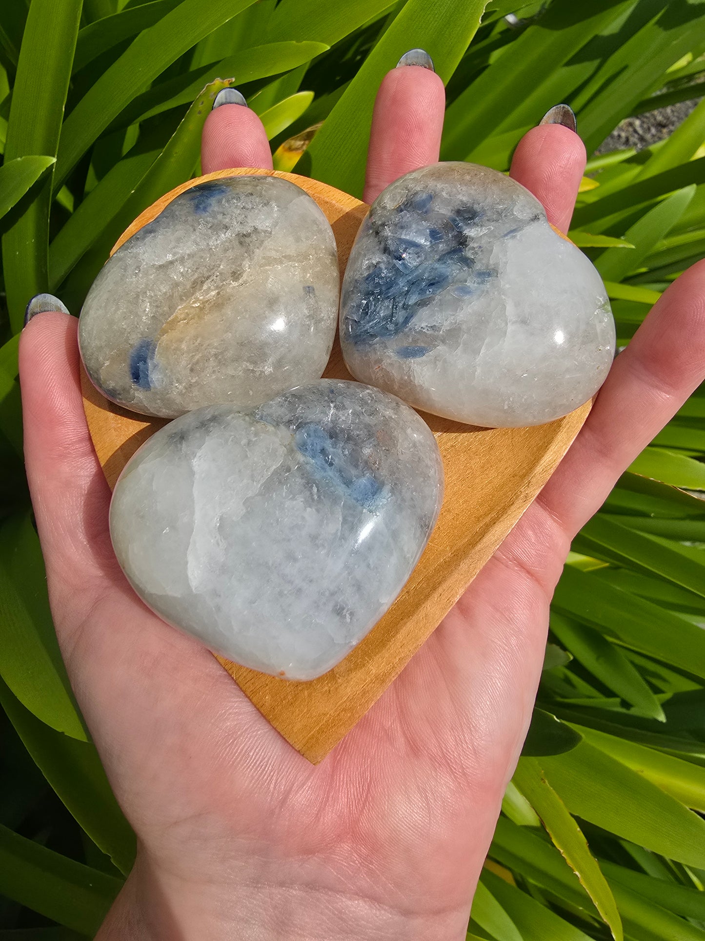 Blue Kyanite & Quartz Medium Heart