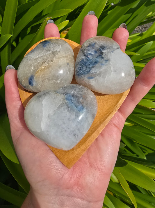 Blue Kyanite & Quartz Medium Heart