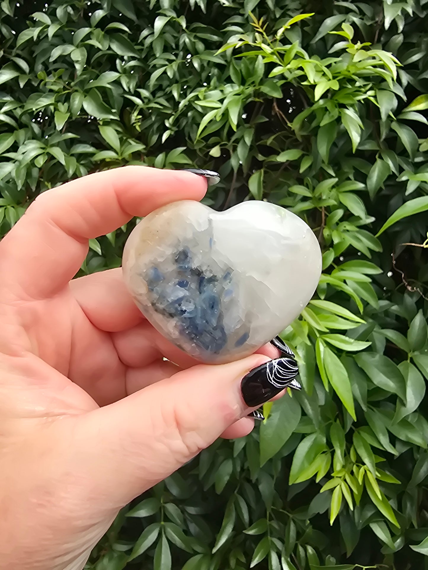 Blue Kyanite & Quartz Medium Heart