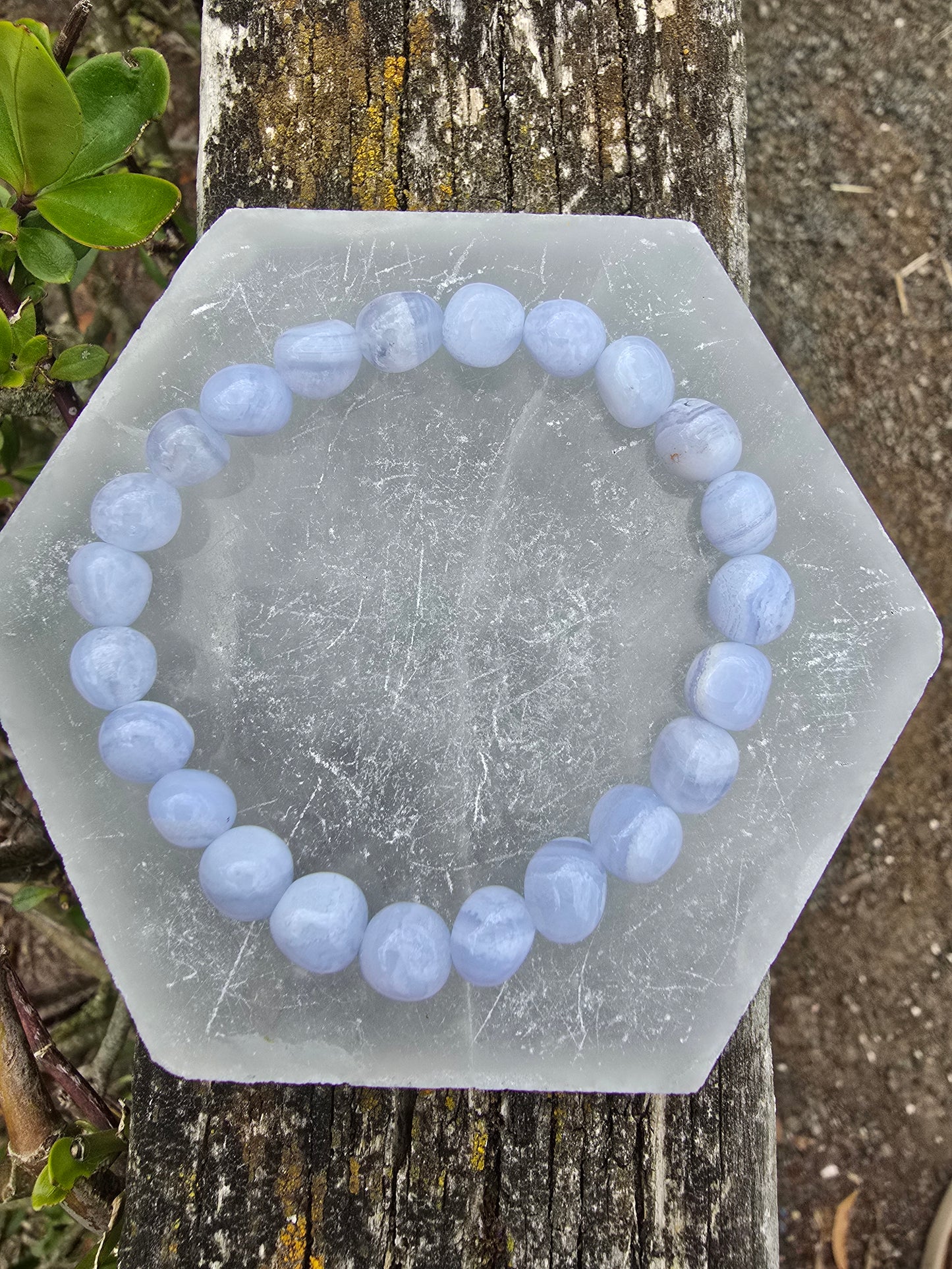 Blue Lace Agate | Nugget Bead Bracelet