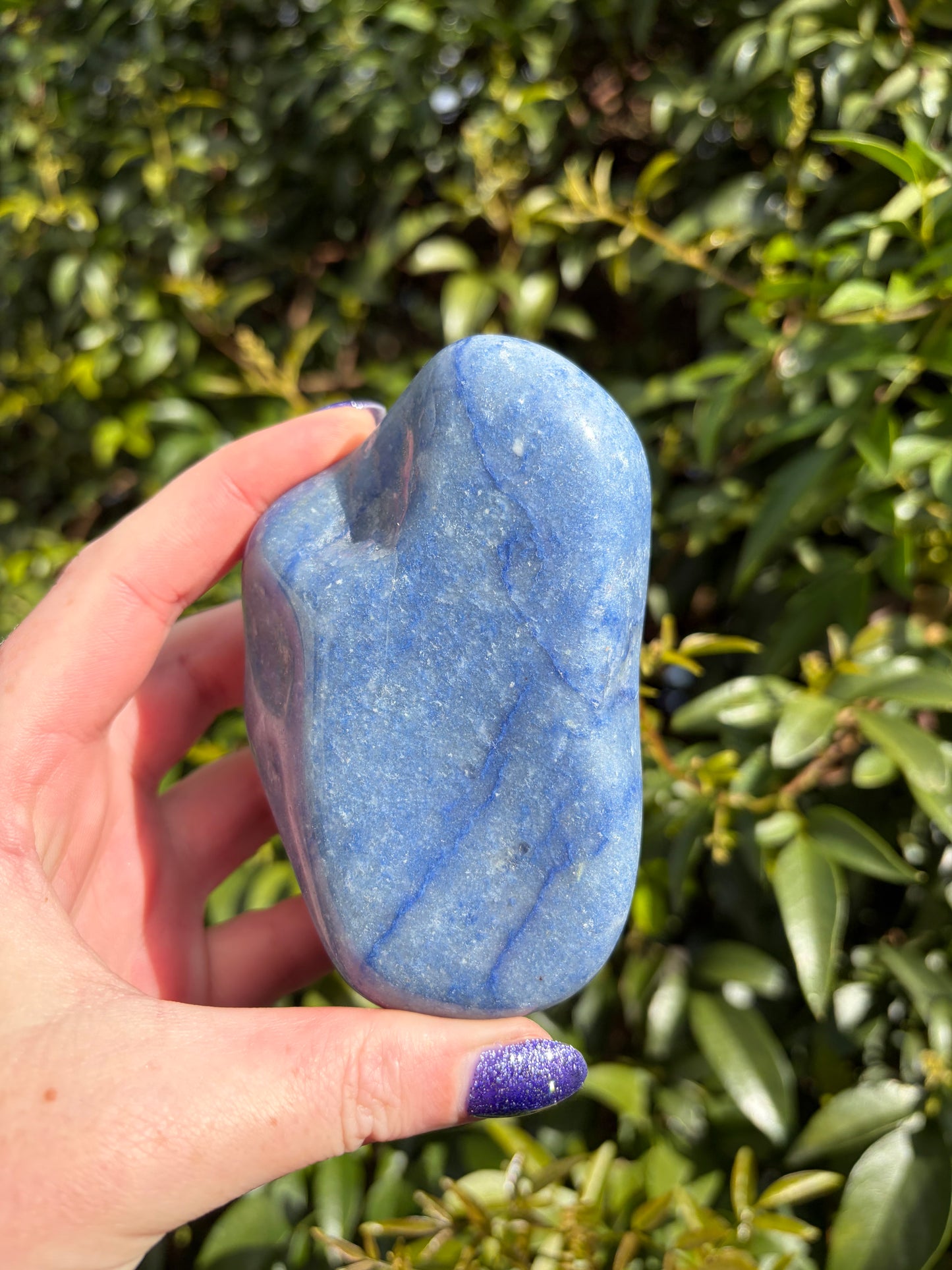 Blue Quartz Large Tumbled Stone A
