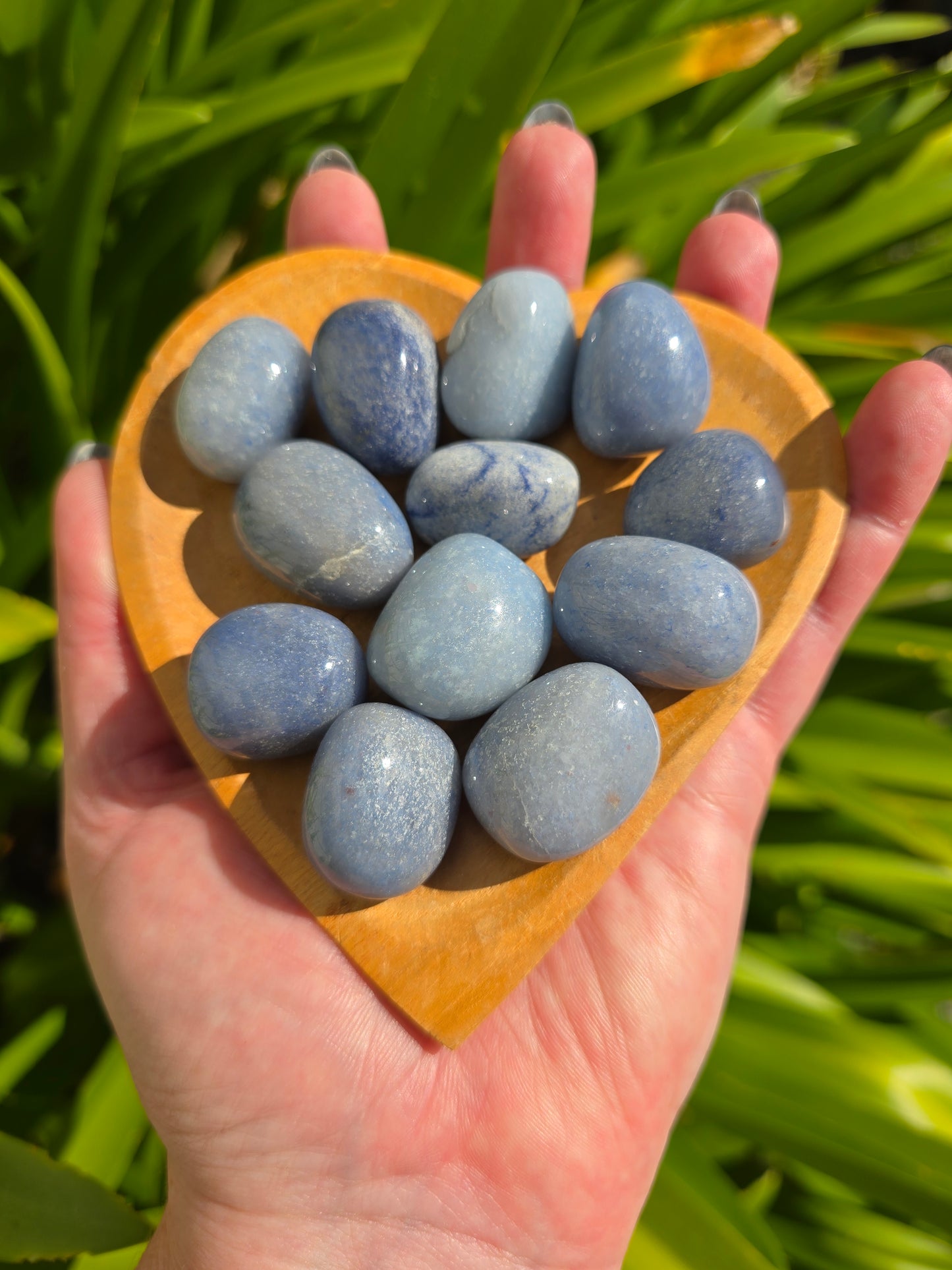 Blue Quartz Tumbled Stones