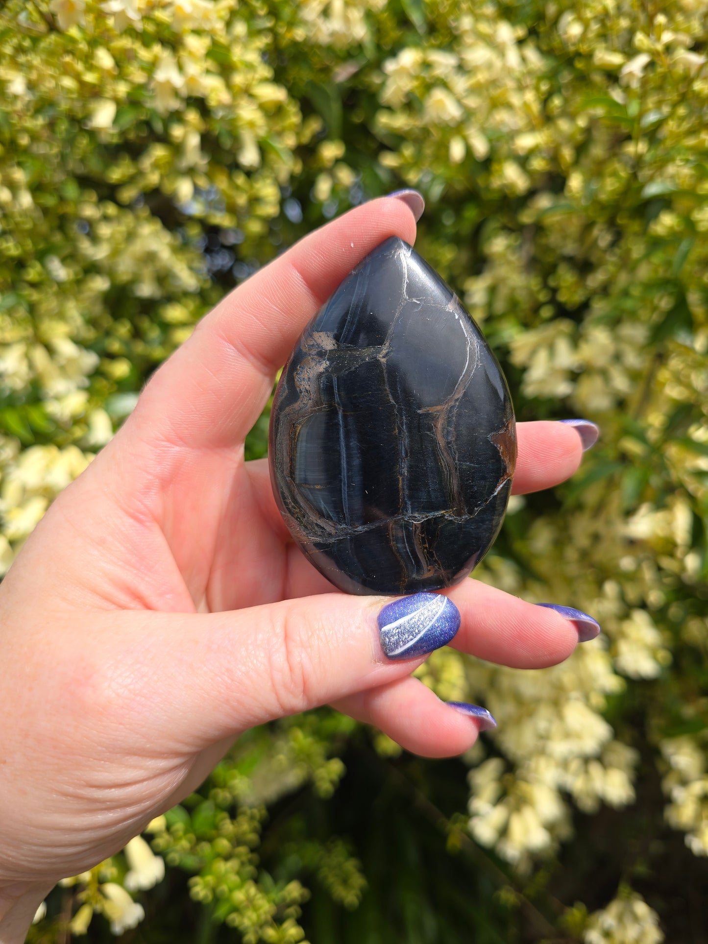 Blue Tigers Eye Flame H