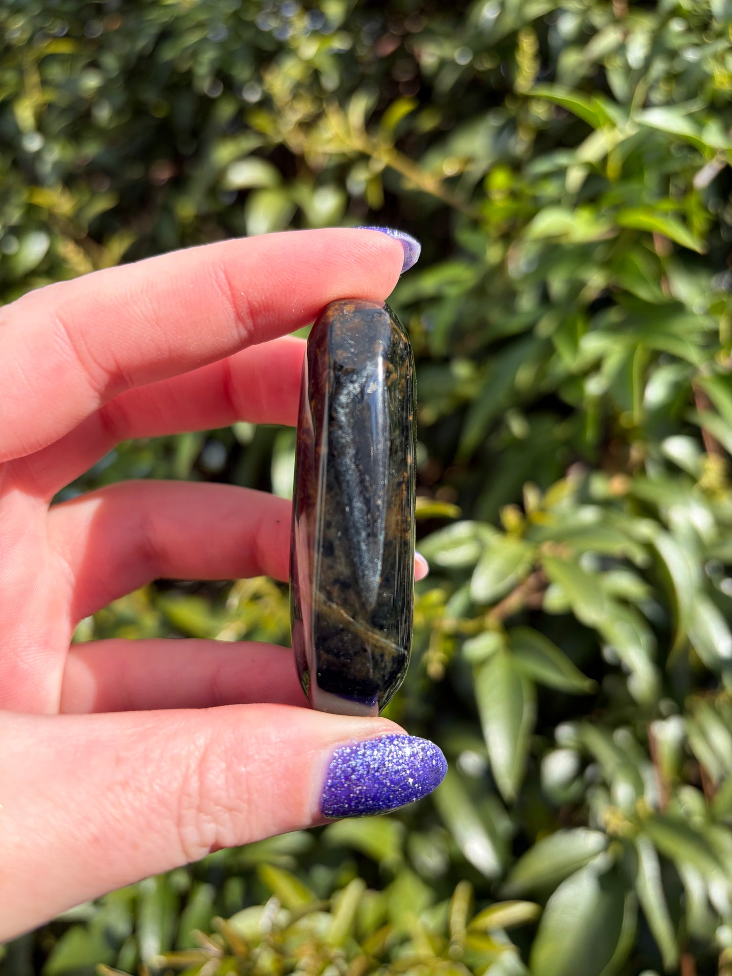 Blue Tigers Eye Palm Stone C