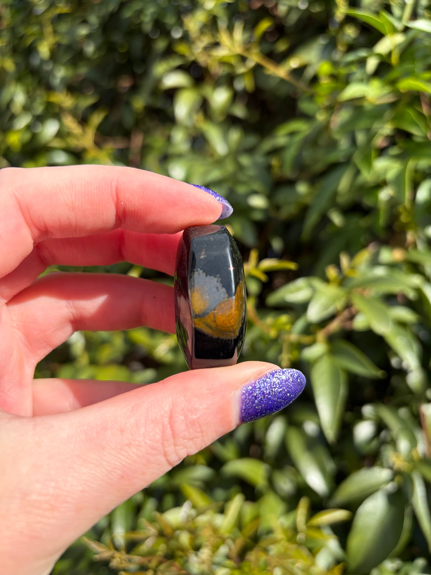 Blue Tigers Eye Mini Palm Stone E
