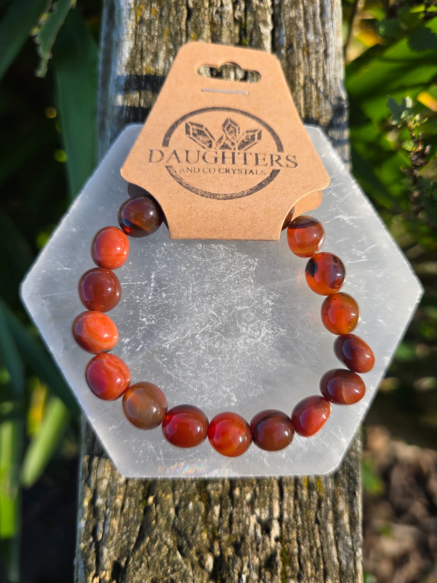 Carnelian | Nugget Bead Bracelet 8mm