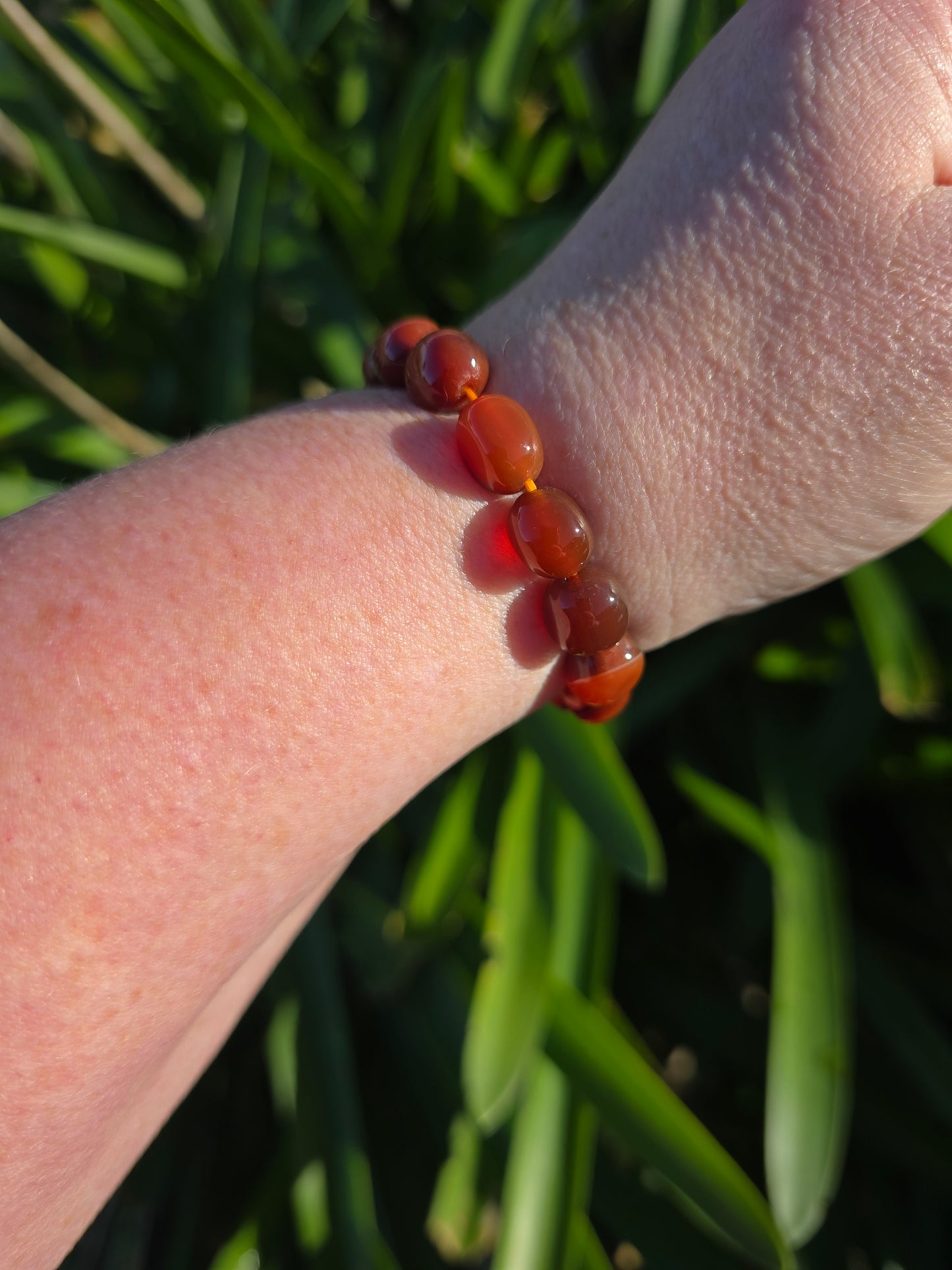 Carnelian | Nugget Bead Bracelet 8mm