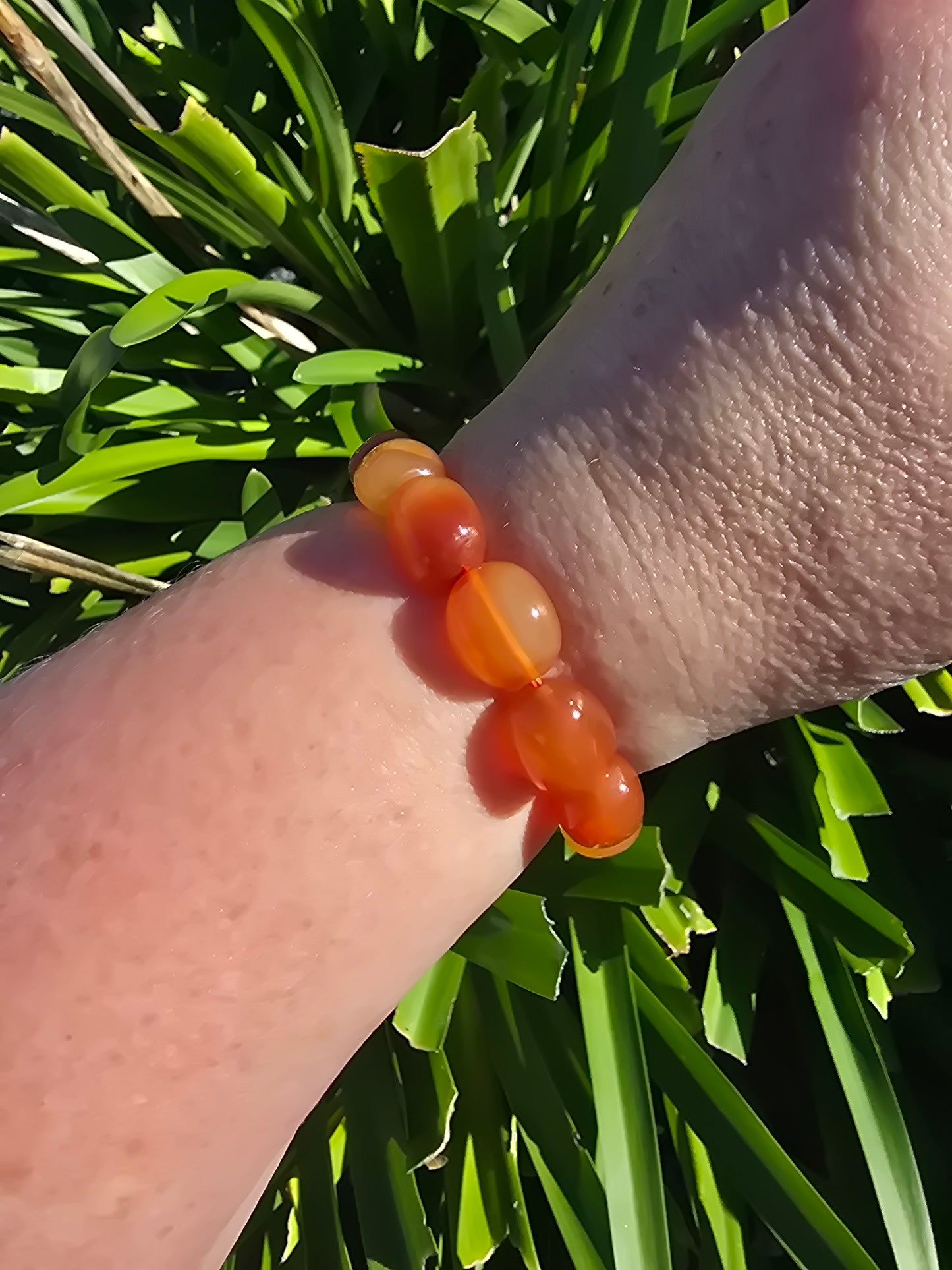 Carnelian | Large Nugget Bead Bracelet