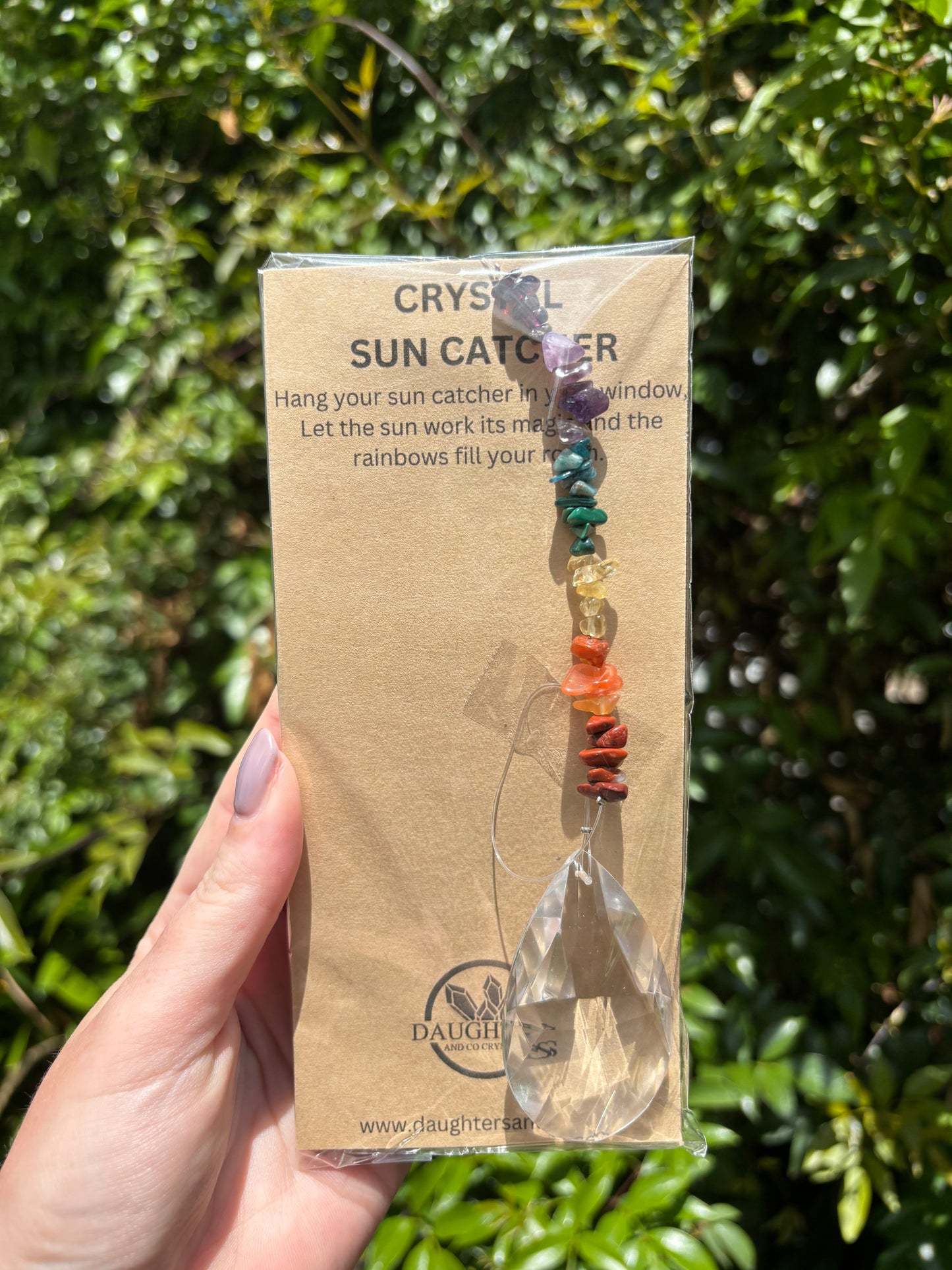 Chakra x7 Crystals | Tear Drop Sun Catcher