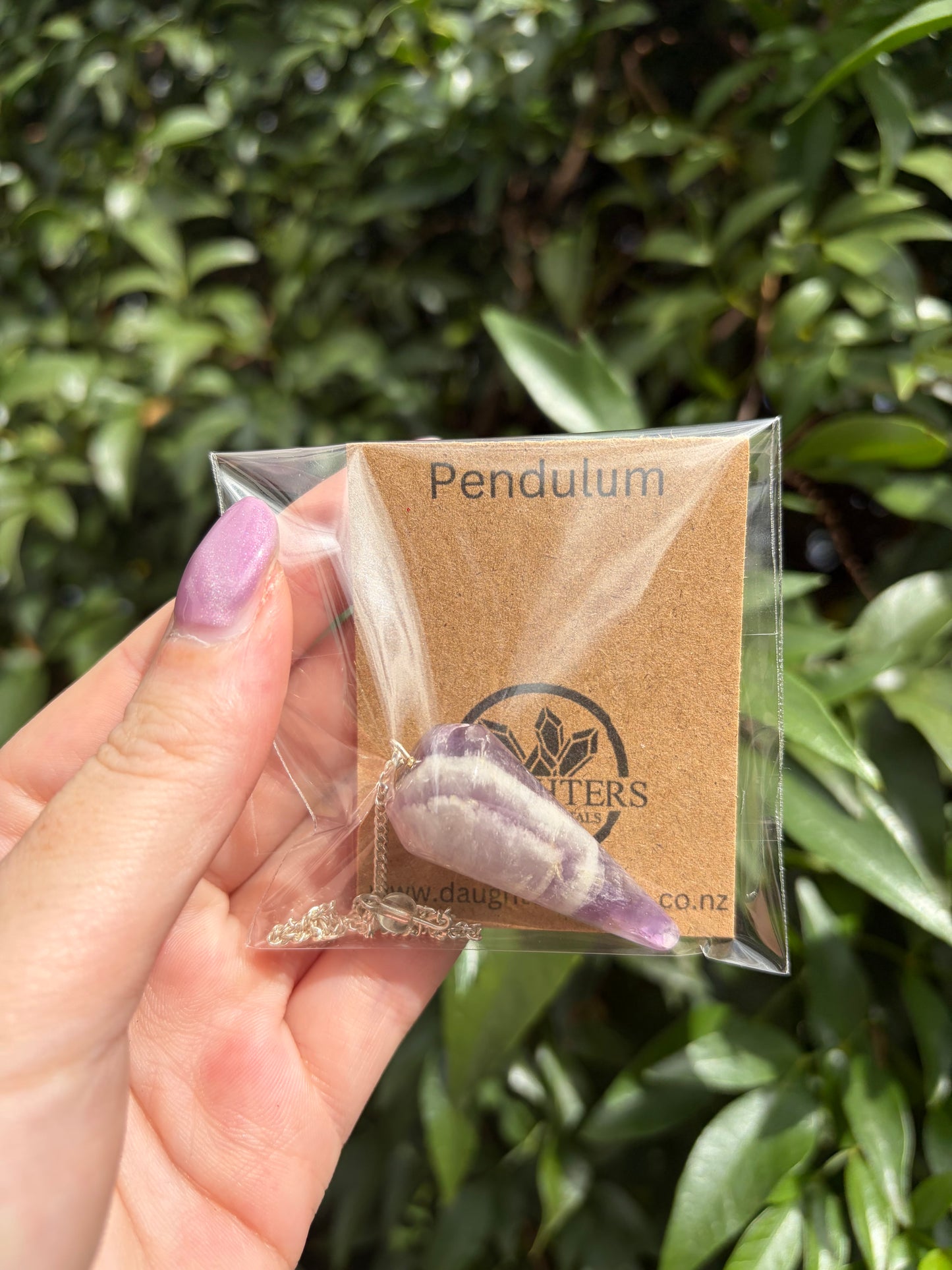 Chevron Amethyst Cone Pendulum