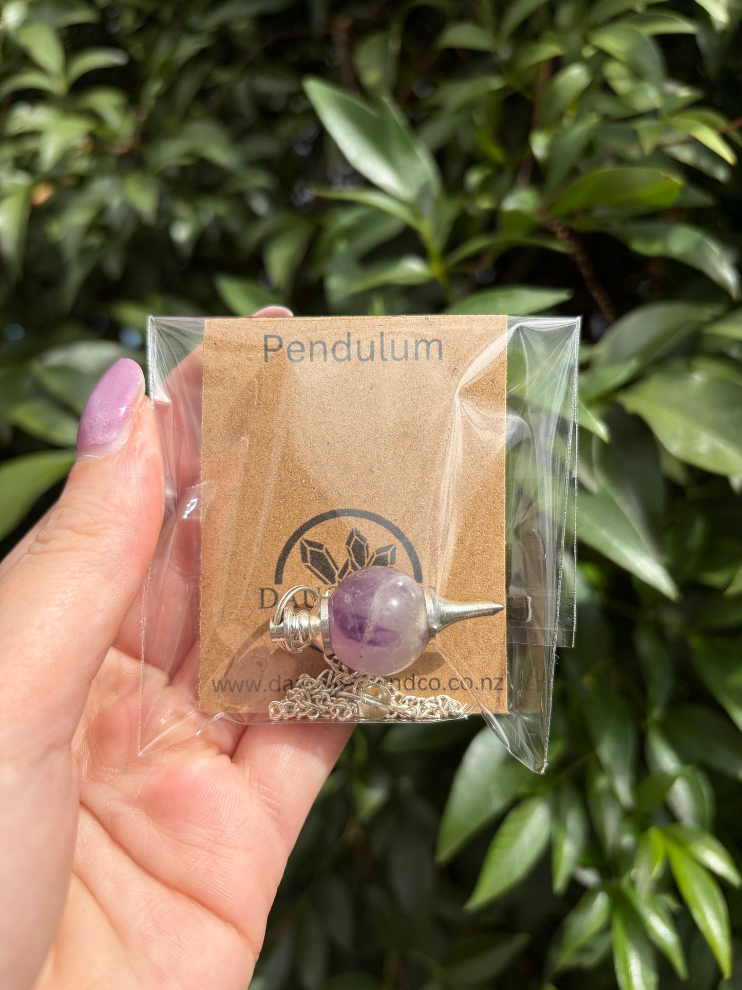 Chevron Amethyst Sphere Pendulum
