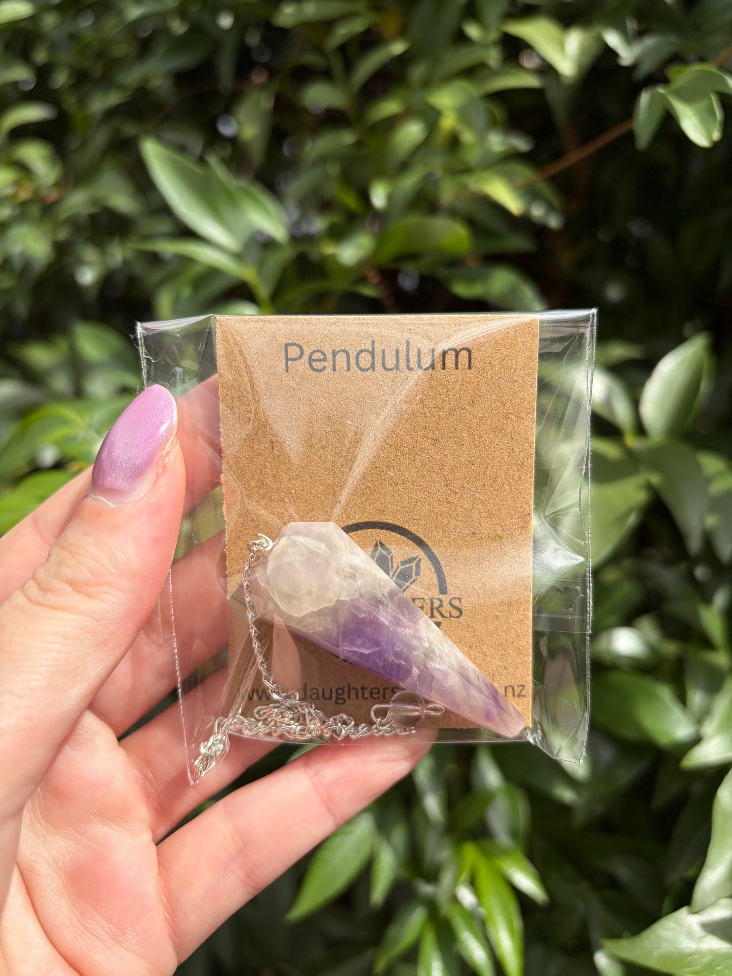 Chevron Amethyst Pendulum