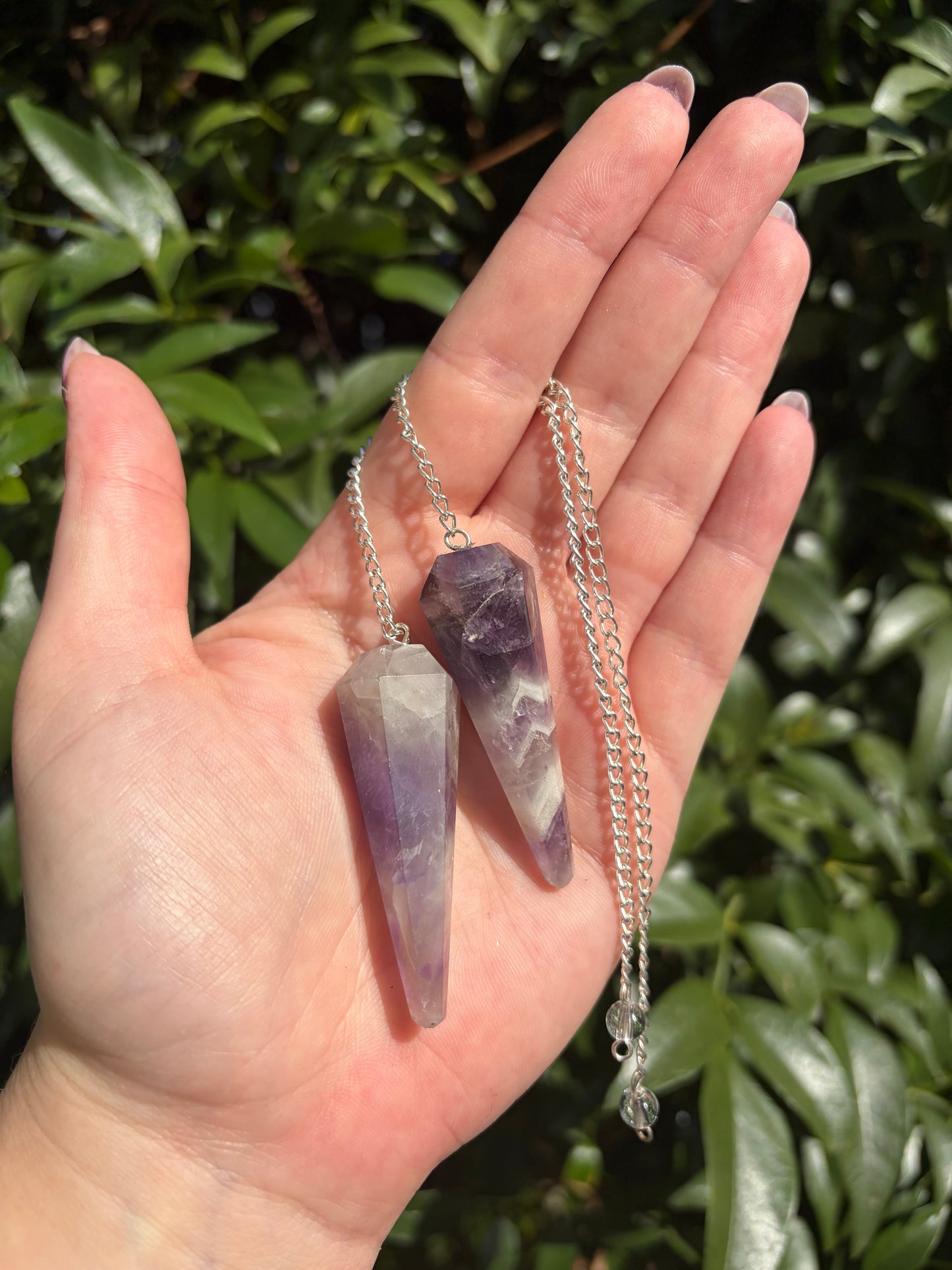 Chevron Amethyst Pendulum