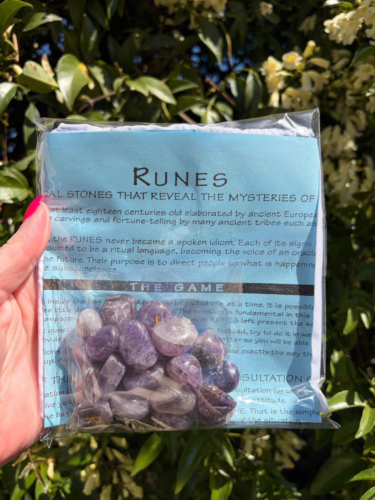 Chevron Amethyst Crystal Rune Set