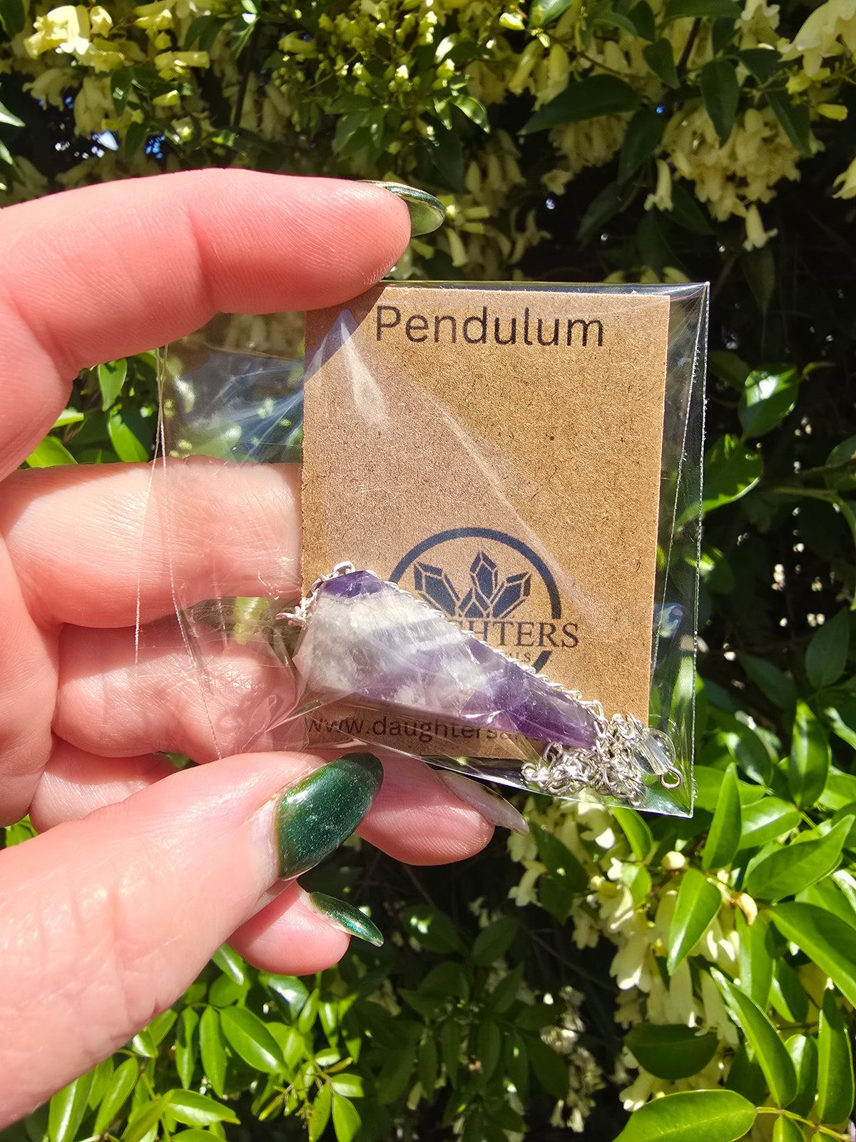 Chevron Amethyst Pendulum