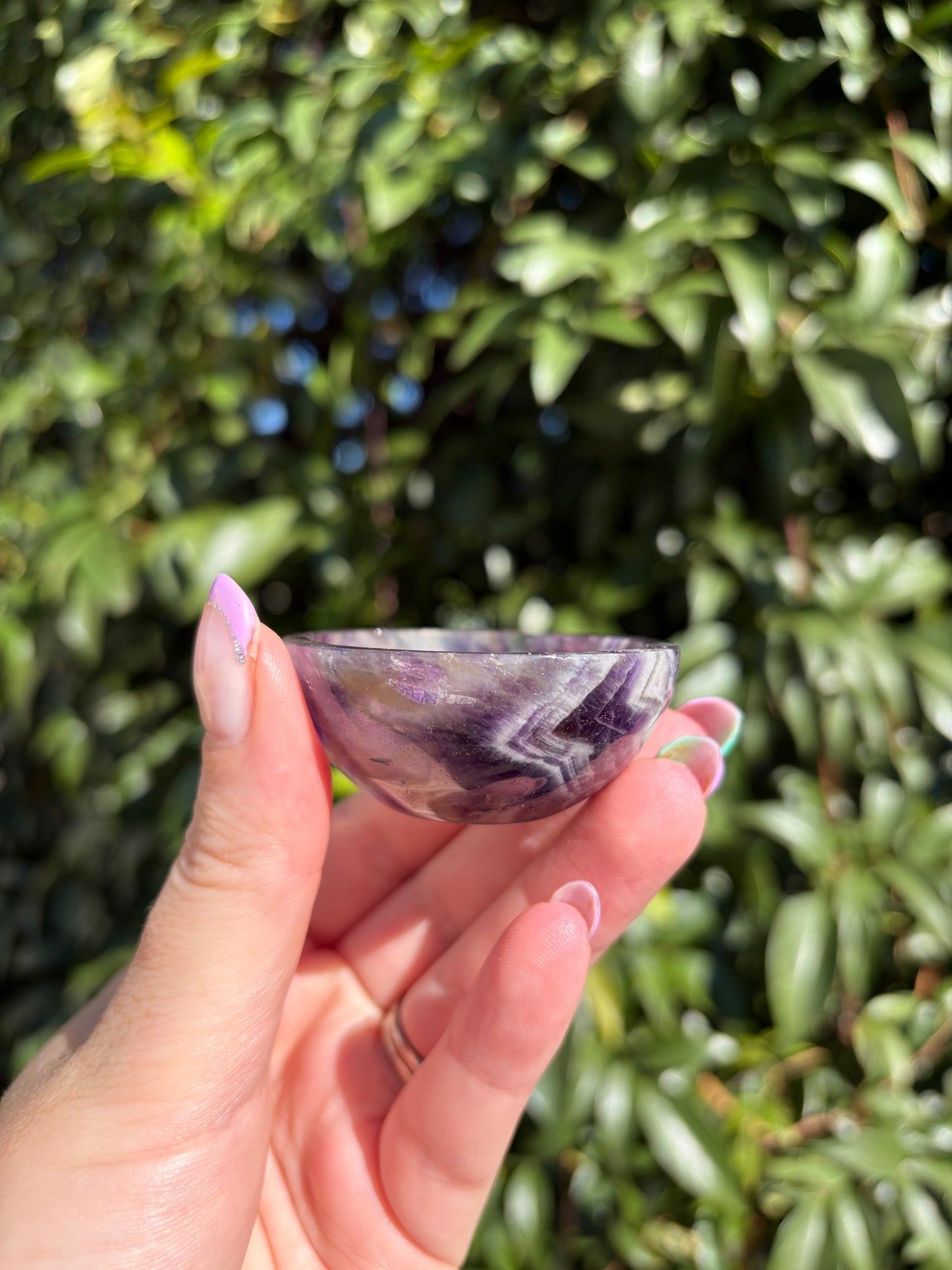 Chevron Amethyst Mini Bowl B