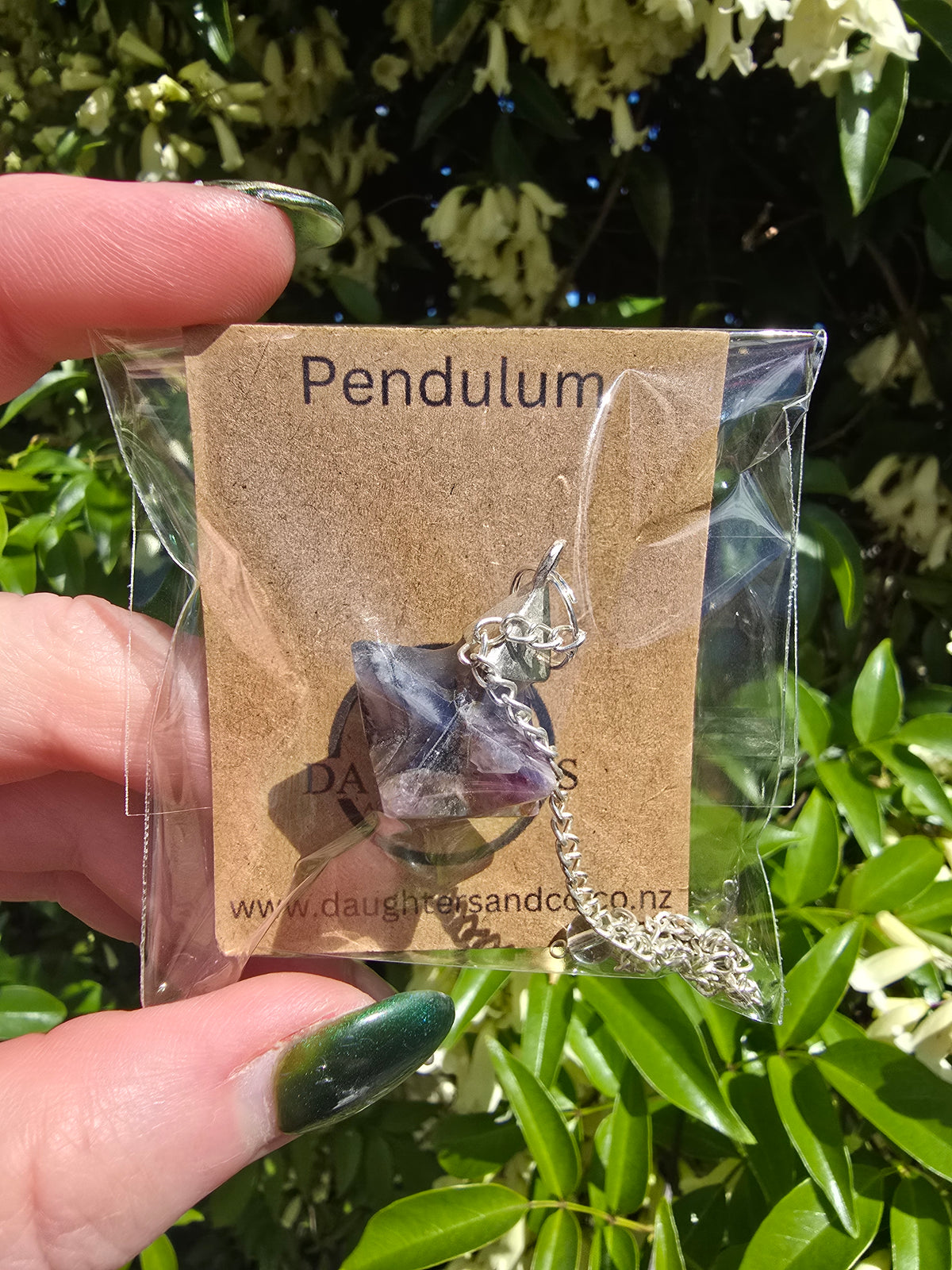 Chevron Amethyst Merkaba Pendulum