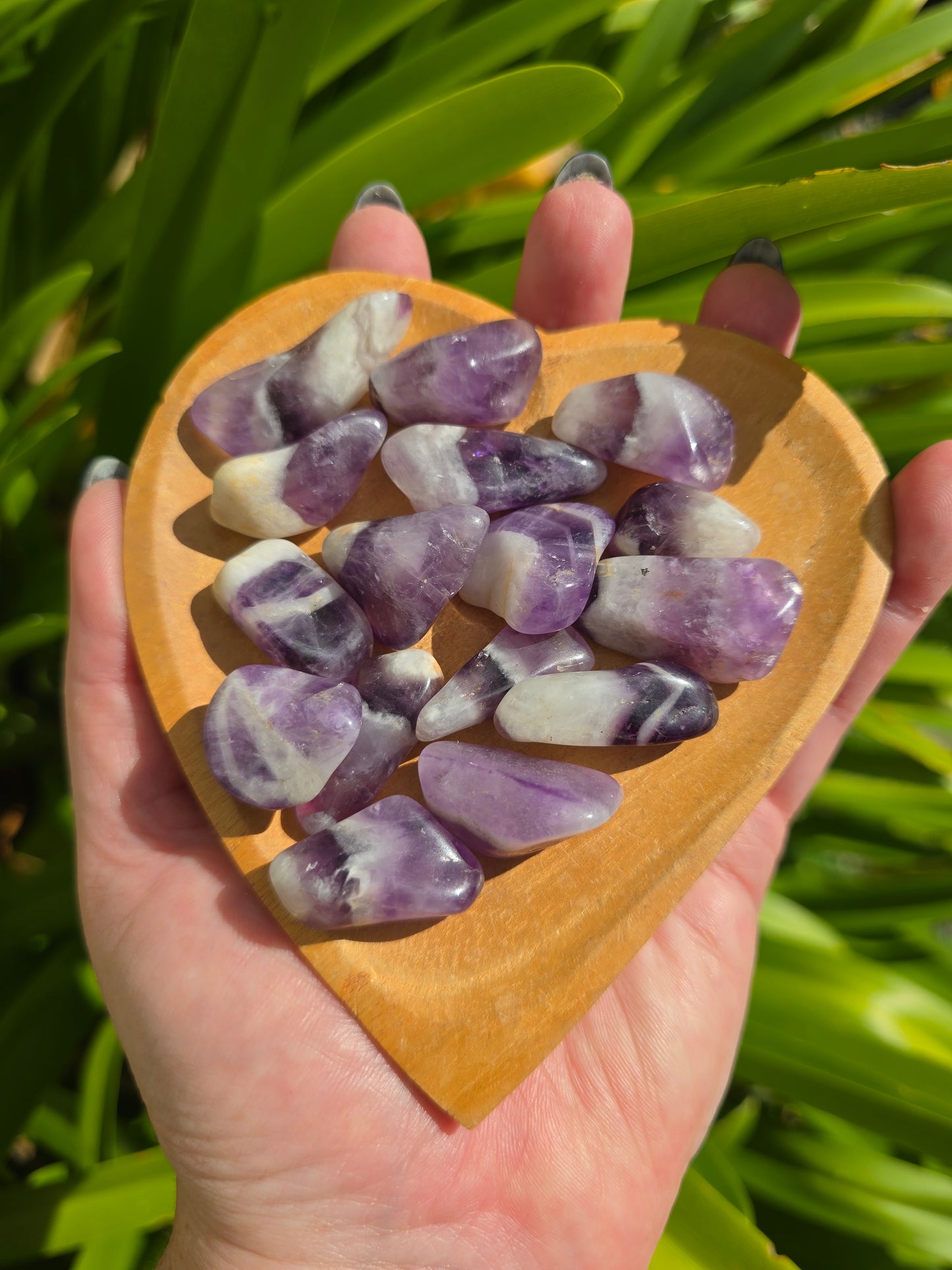 Chevron Amethyst Small Tumbled Stone