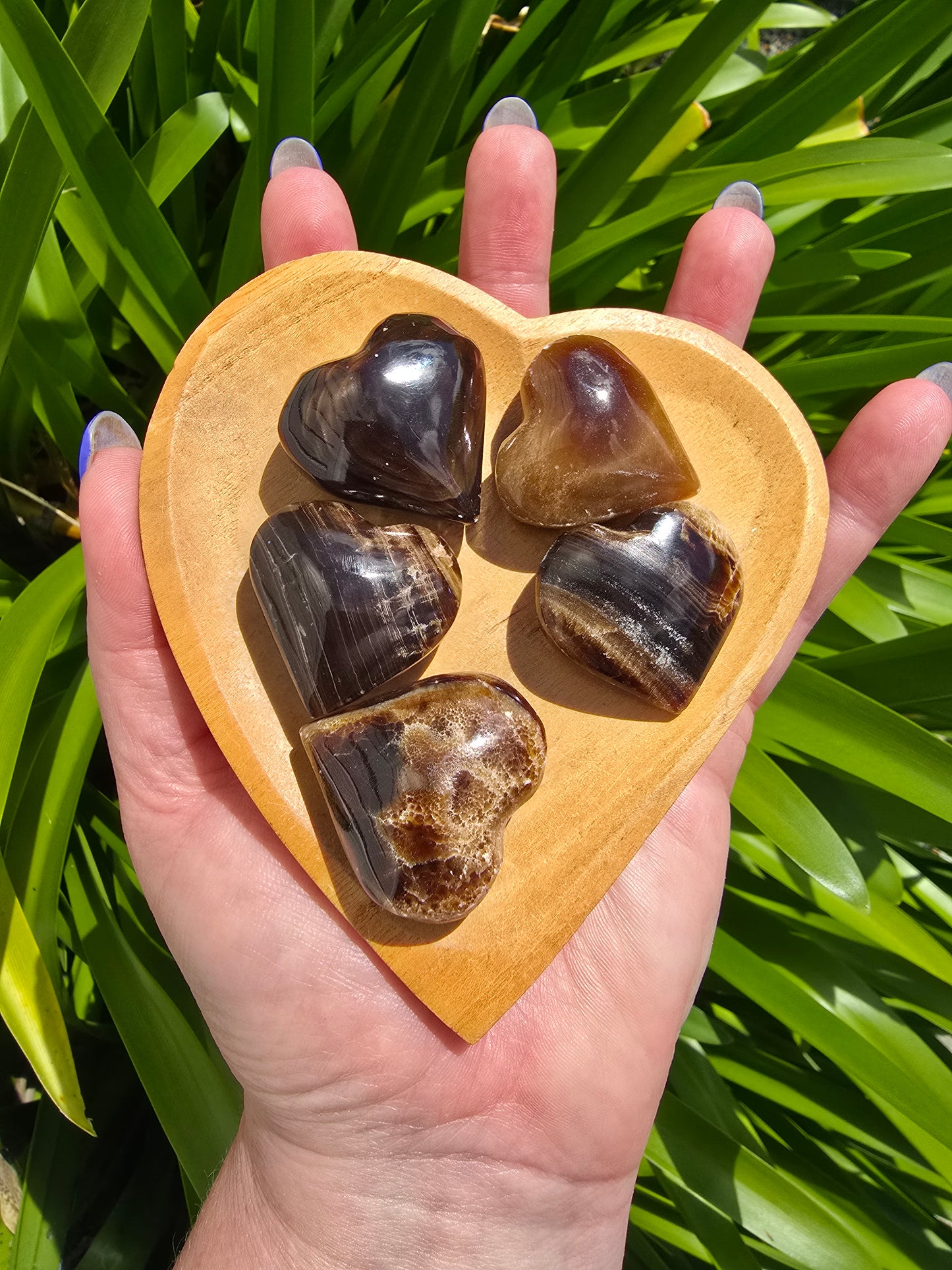 Chocolate Calcite Small Heart