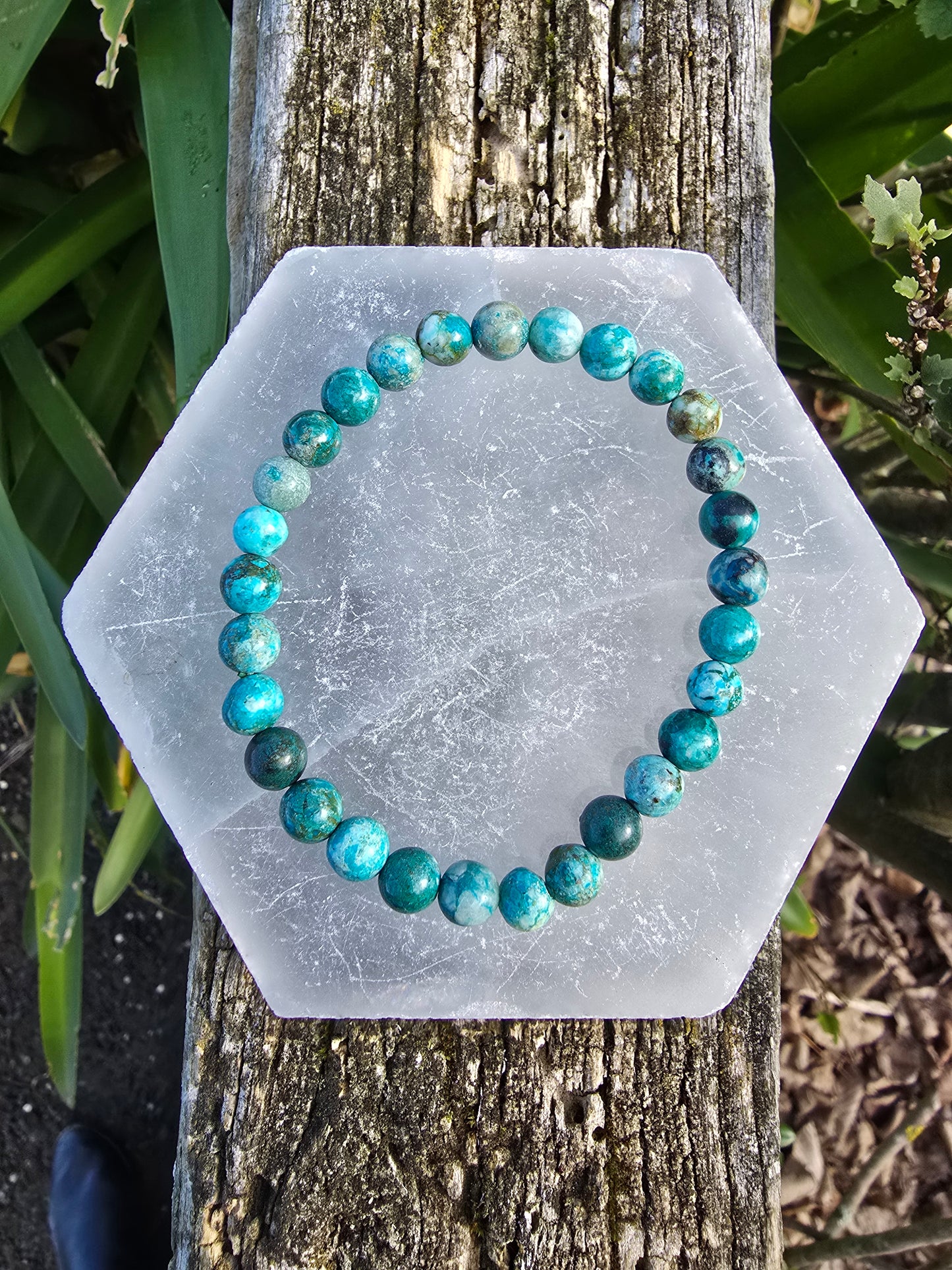 Chrysocolla | Round Bead Bracelet 6 mm