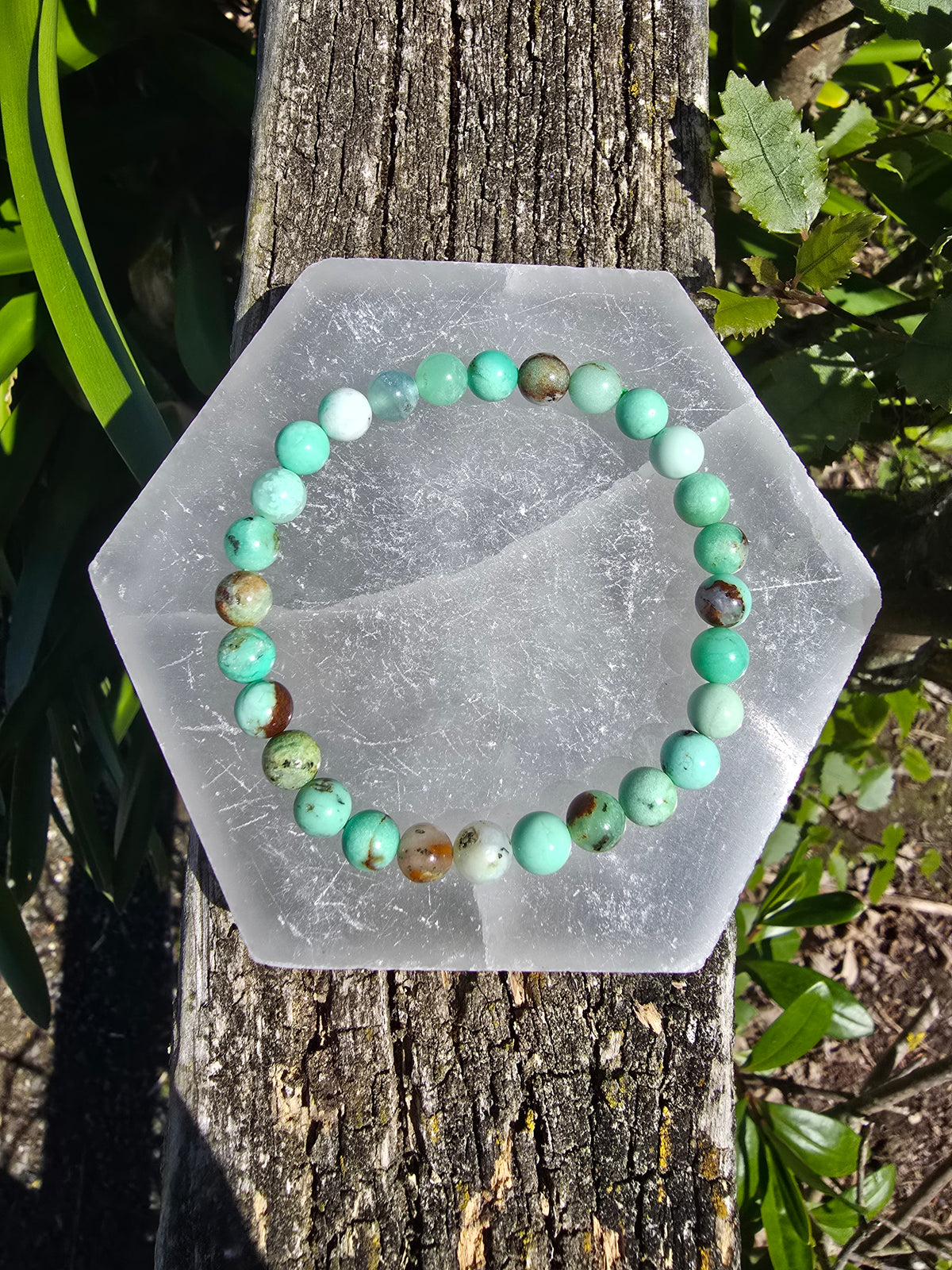 Chrysoprase | Round Bead Bracelet 6 mm