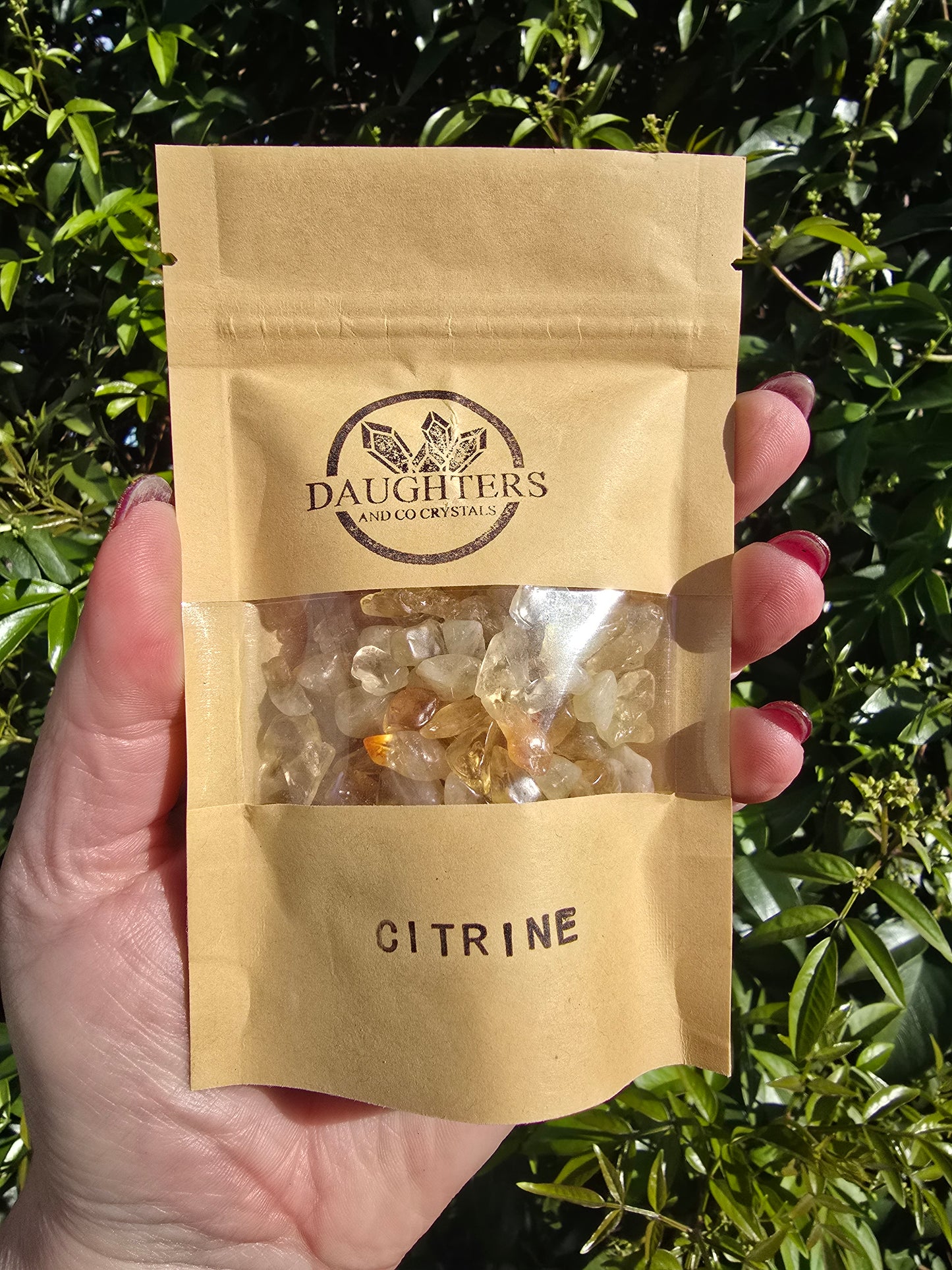Citrine Crystal Chip 100 gms Bag