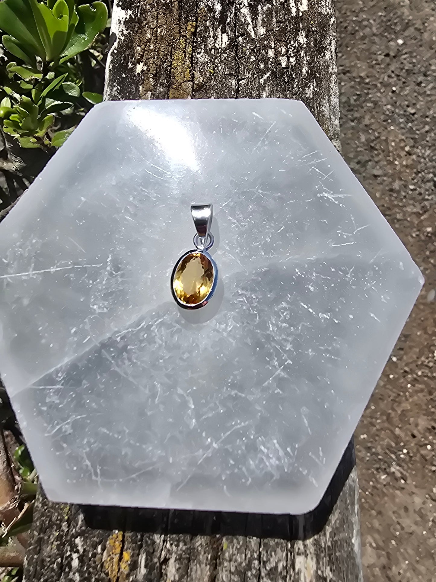 Citrine | Faceted Sterling Silver Pendant A