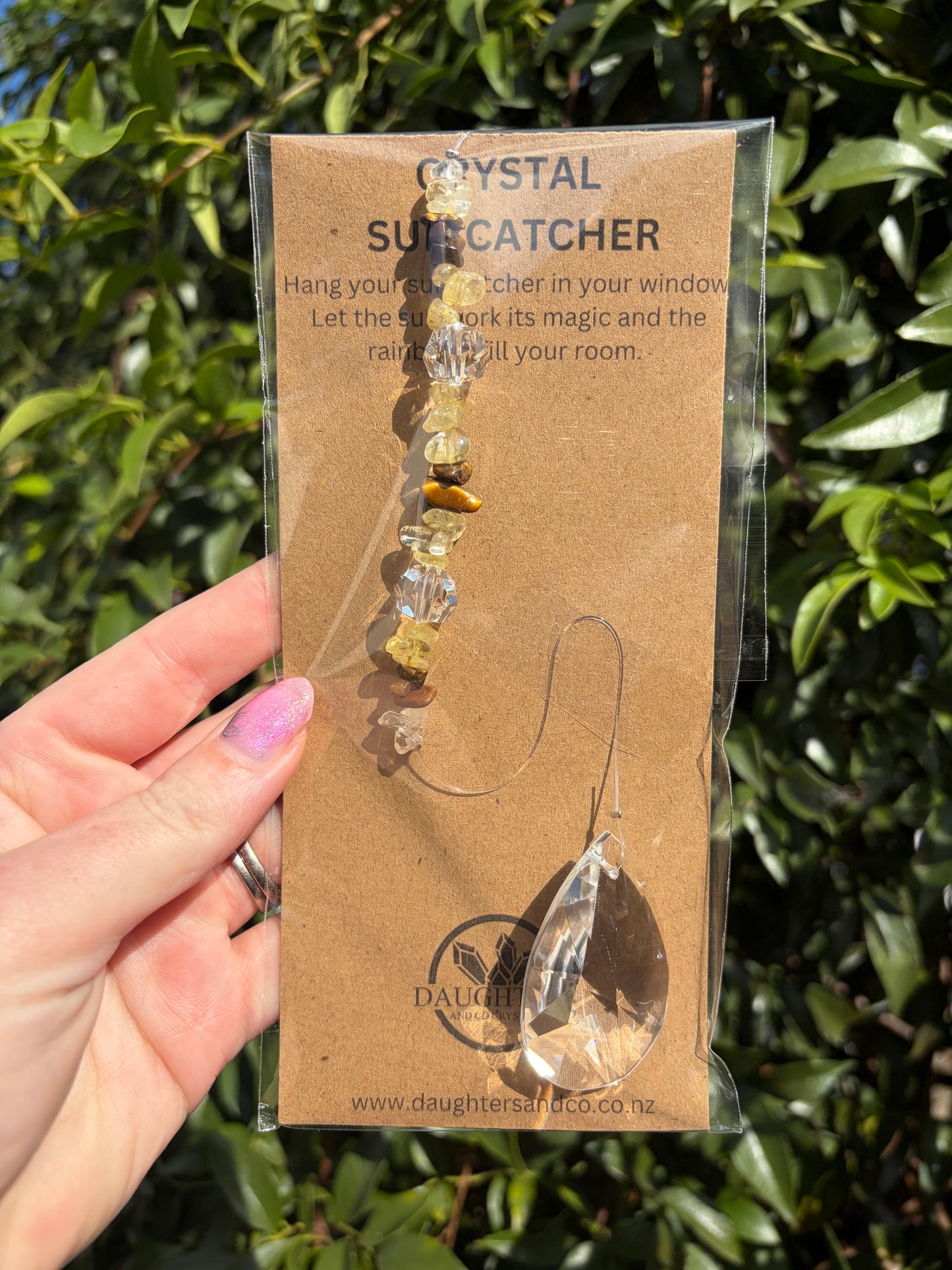 Citrine & Tigers Eye | Tear Drop Sun Catcher
