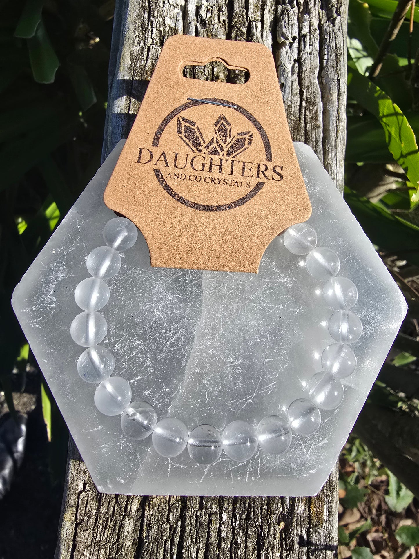 Clear Quartz | Round Bead Bracelet