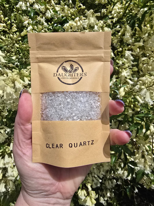 Clear Quartz Crystal Chip 100 gms Bag