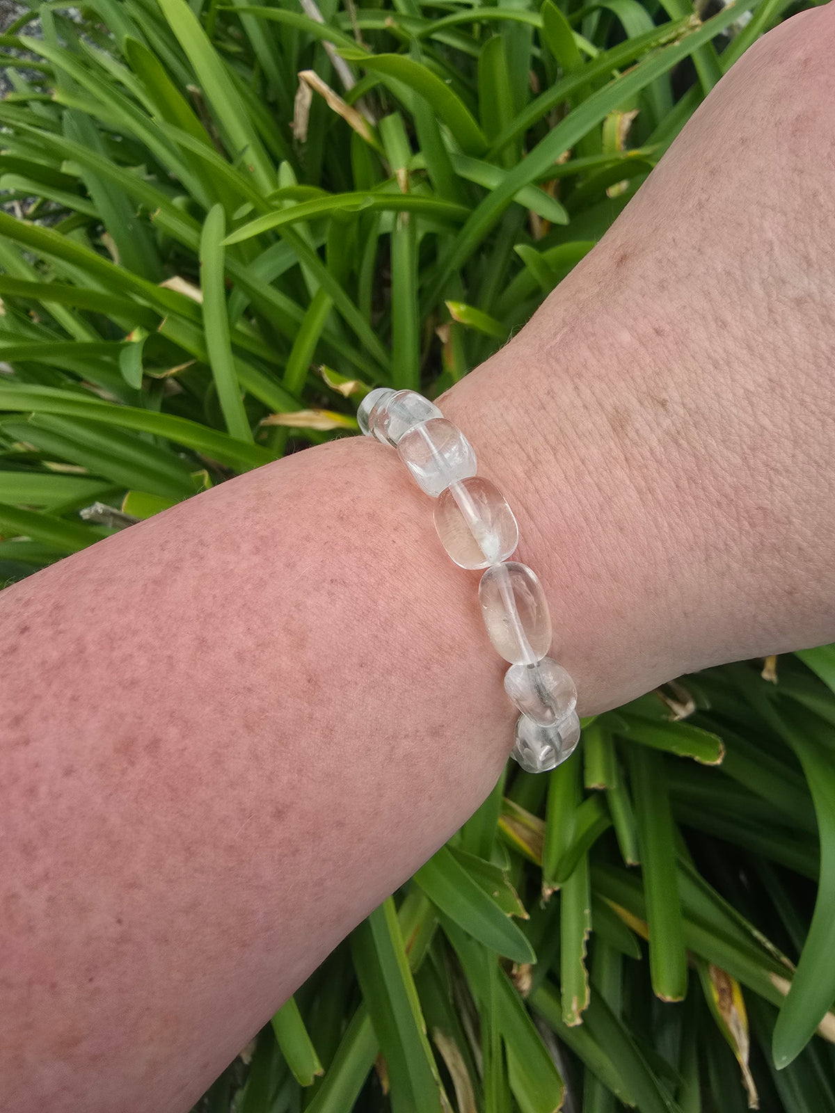 Clear Quartz | Nugget Bead Bracelet 8 mm