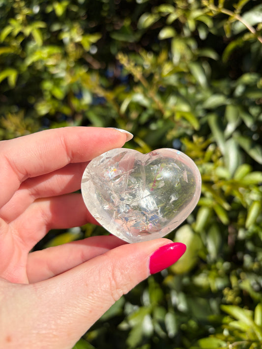 Clear Quartz Heart E